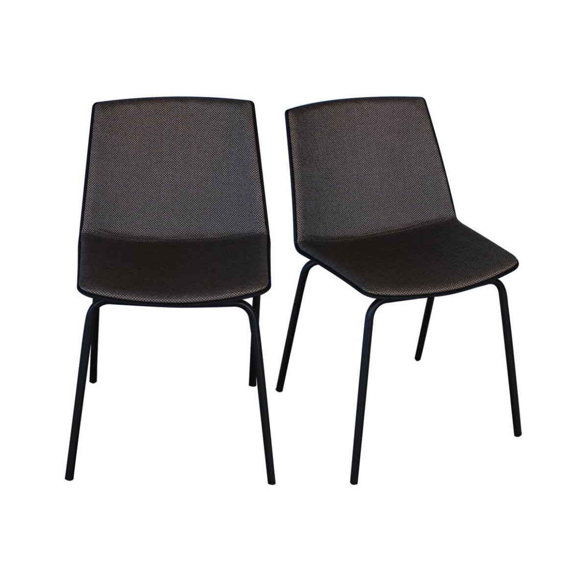 Lot 2 chaises design bi-matières Lot 2 chaises design bi-matières