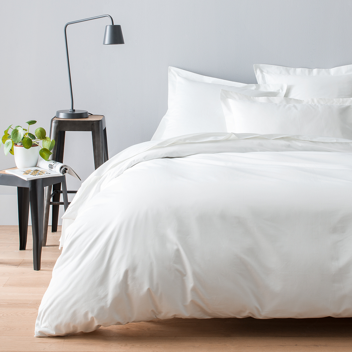 Housse de couette satin de coton égyptien 240 fils 140 x 200