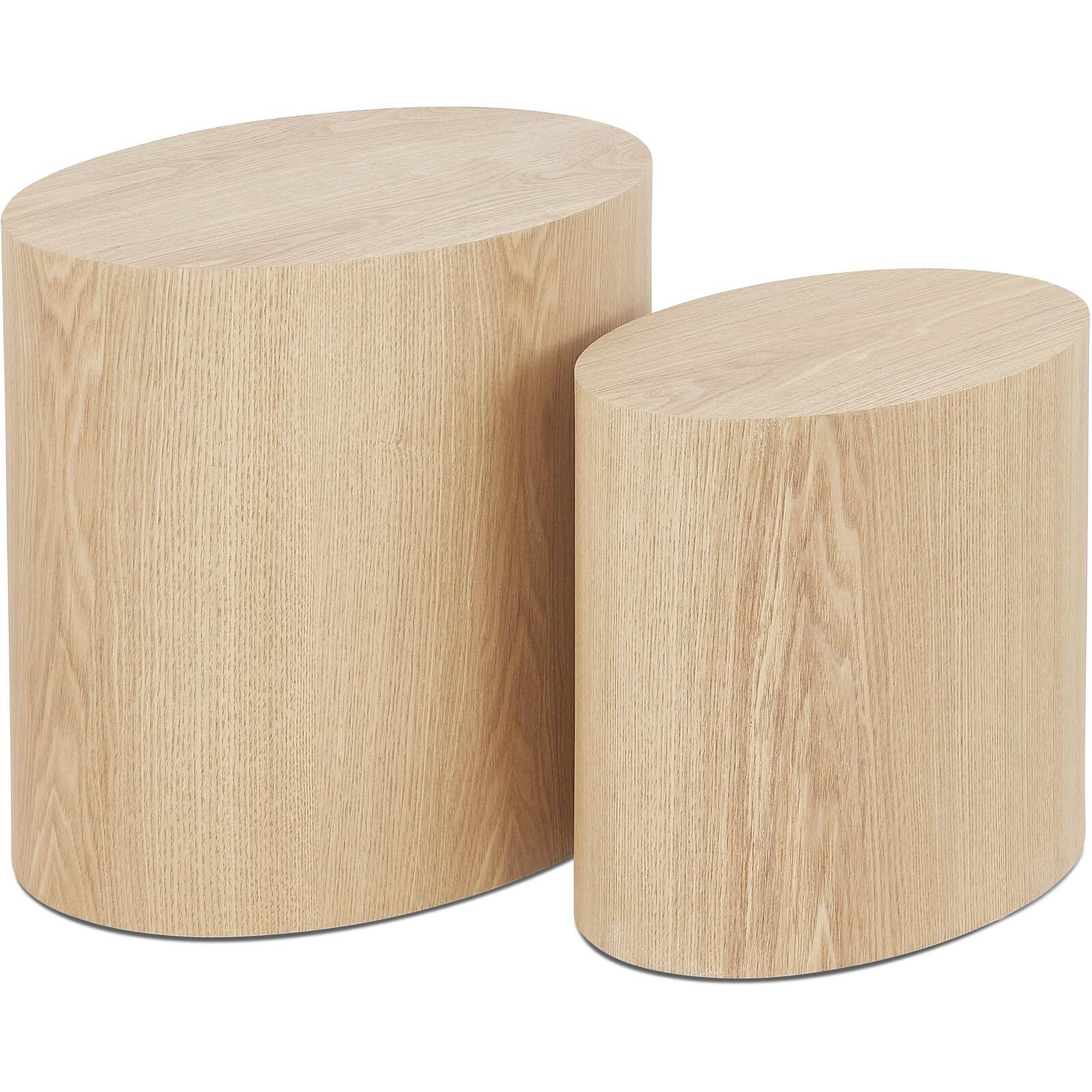 Table basse design bois couleur bois clair (lot de 2) Table basse design bois couleur bois clair (lot de 2)