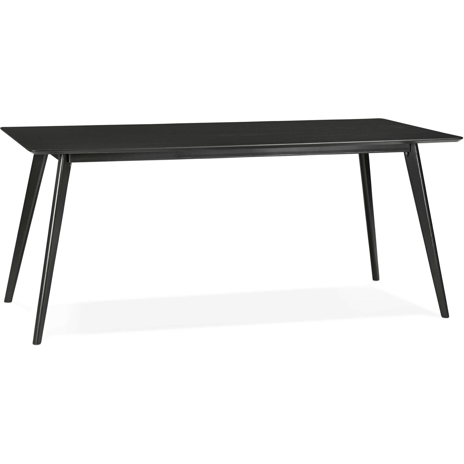 Table à diner en bois couleur noir 4 places l90cm Table à diner en bois couleur noir 4 places l90cm