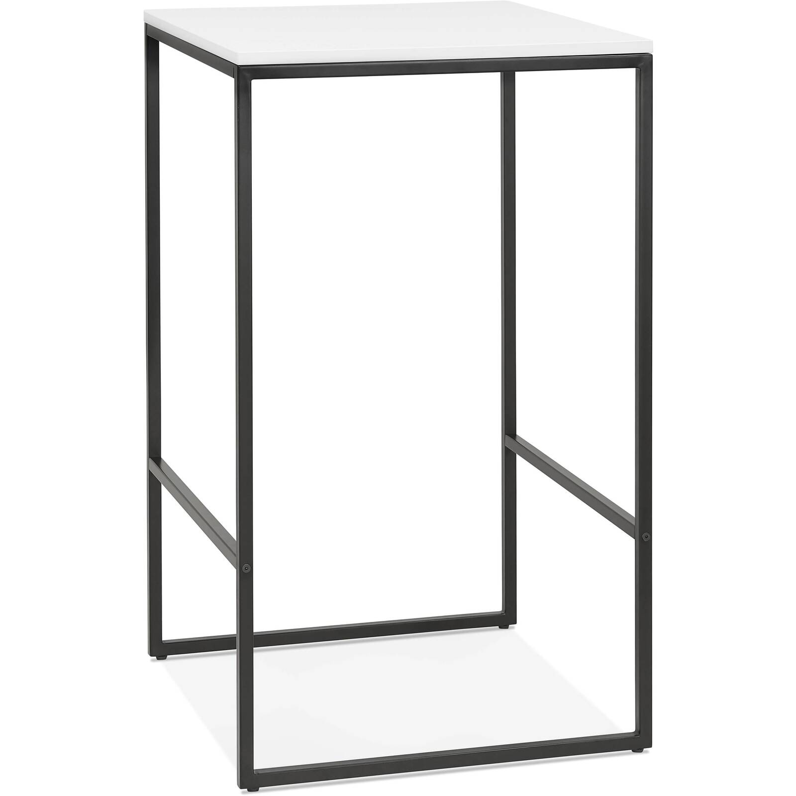 Mange debout table haute couleur noir et blanc 2 places l60cm (photo) Mange debout table haute couleur noir et blanc 2 places l60cm