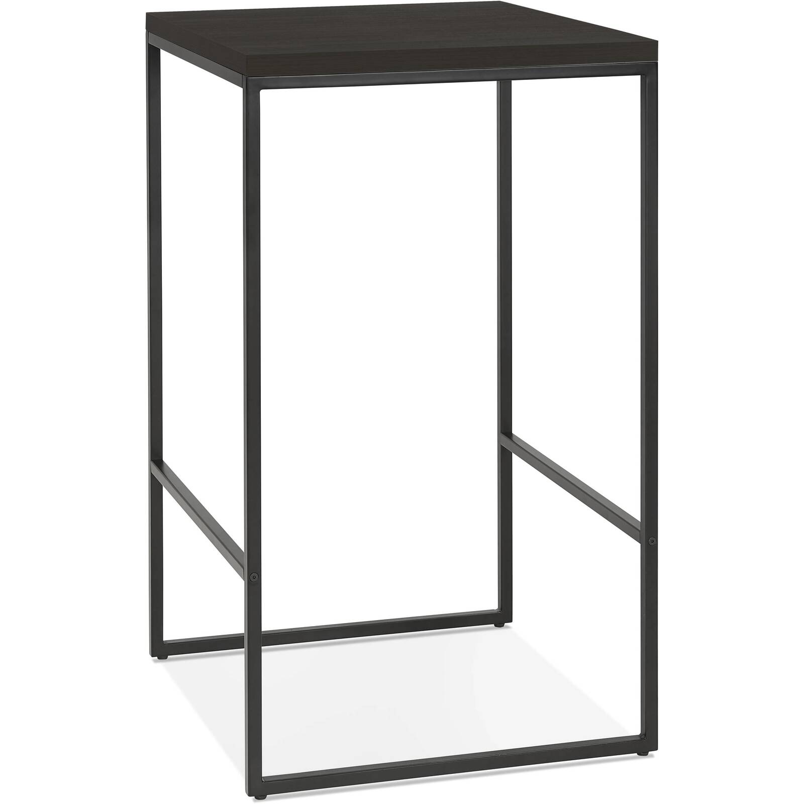 Mange debout table haute noir 2 places l60cm (photo) Mange debout table haute noir 2 places l60cm