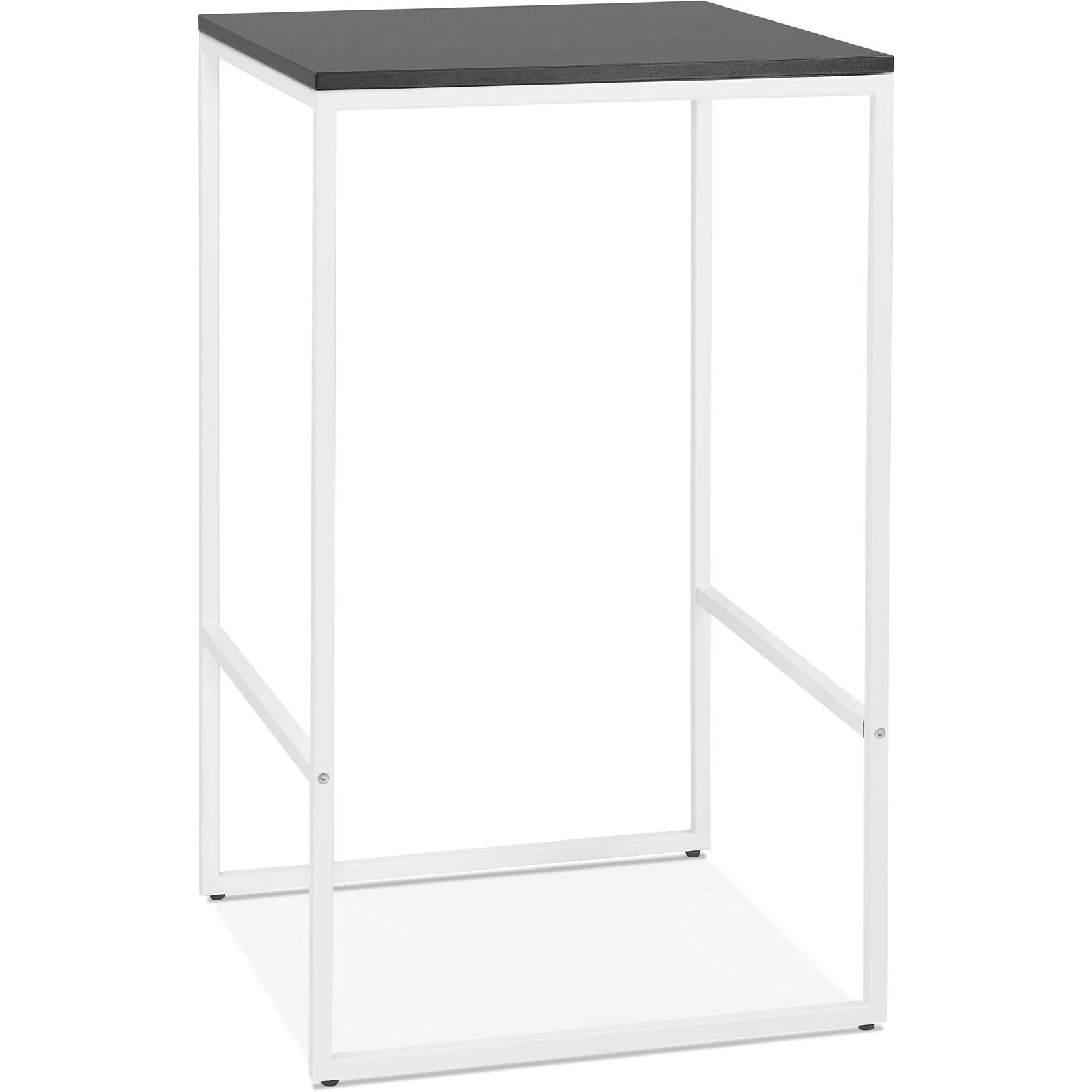 Mange debout table haute couleur blanc et noir 2 places l60cm (photo) Mange debout table haute couleur blanc et noir 2 places l60cm
