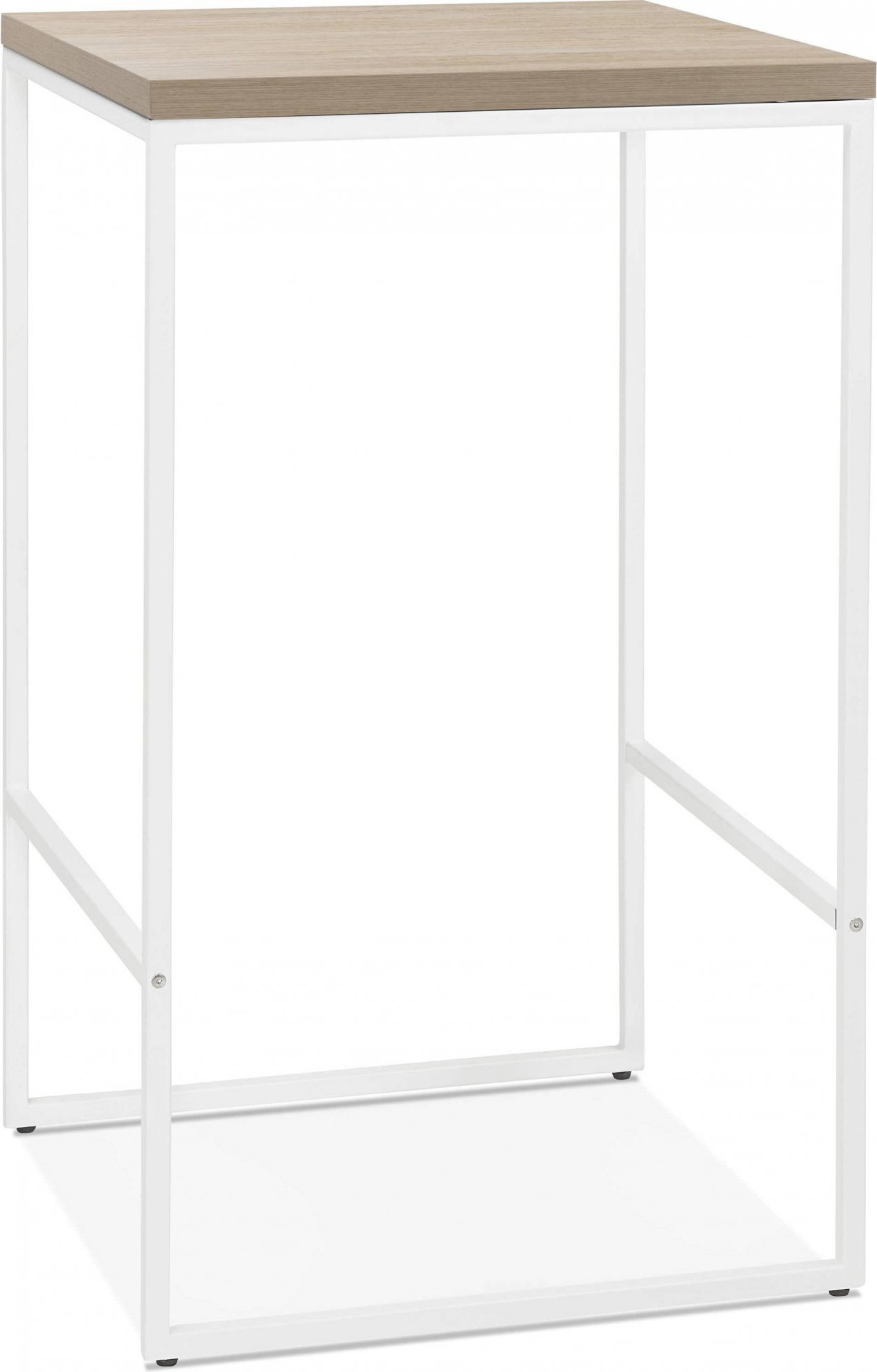 Mange debout table haute bois clair et blanc 2 places l60cm