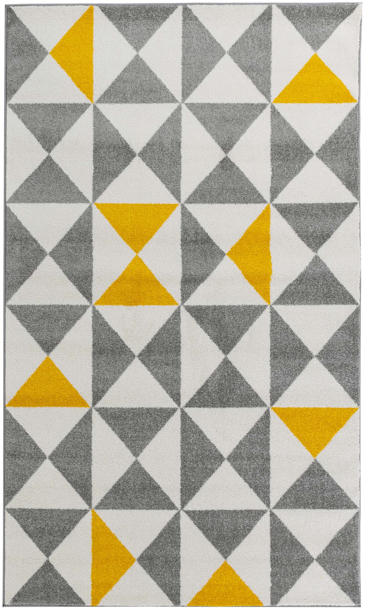 FORSA - Tapis géométrique jaune 120x160cm