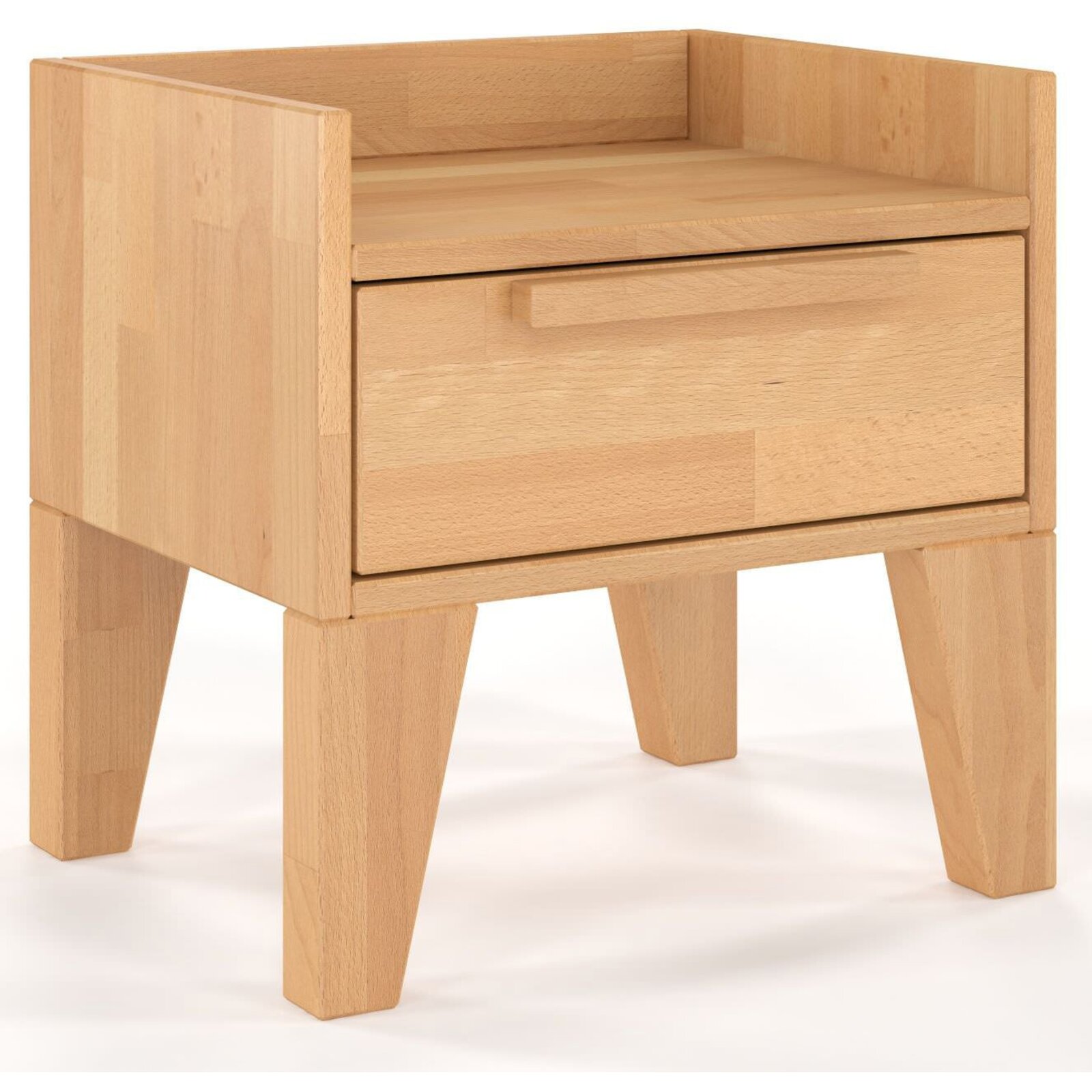 Table de chevet 1 tiroir en hêtre massif couleur bois clair