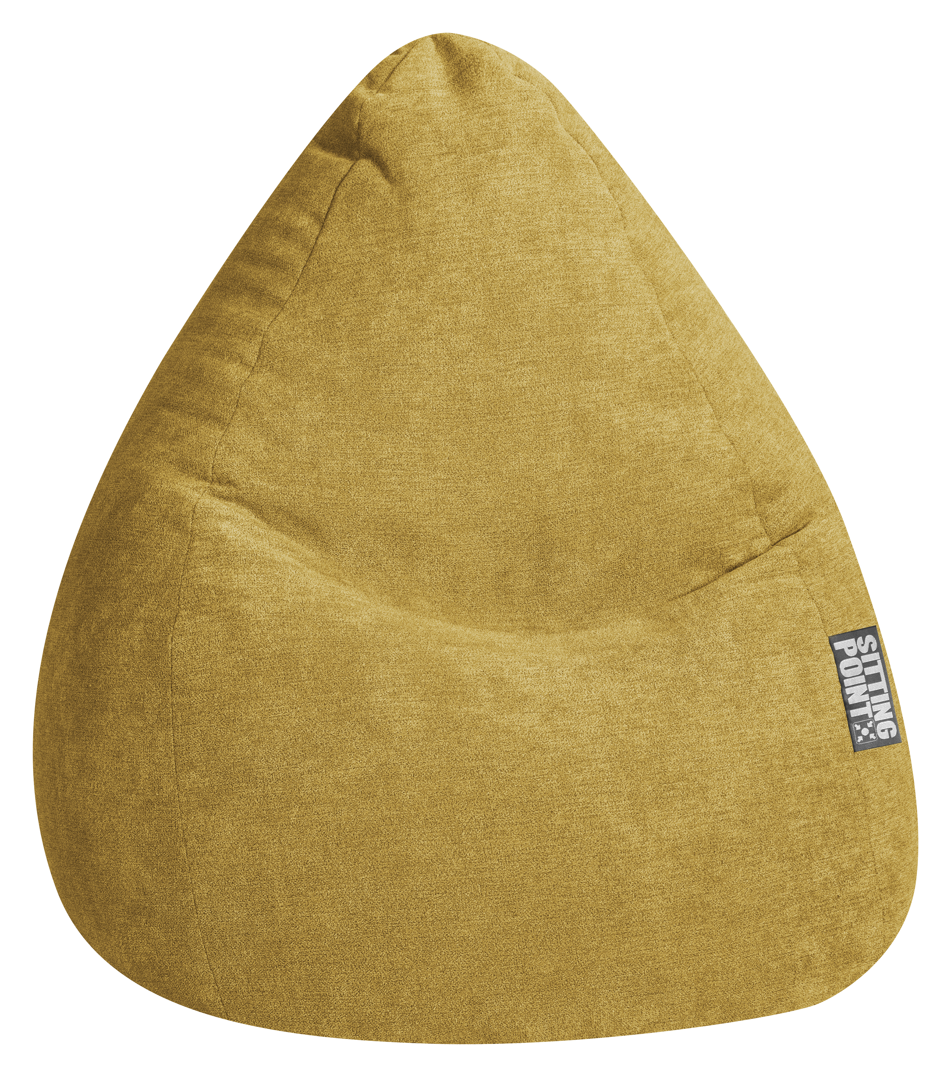 Pouf design d'intérieur en velours moutarde Pouf design d'intérieur en velours moutarde