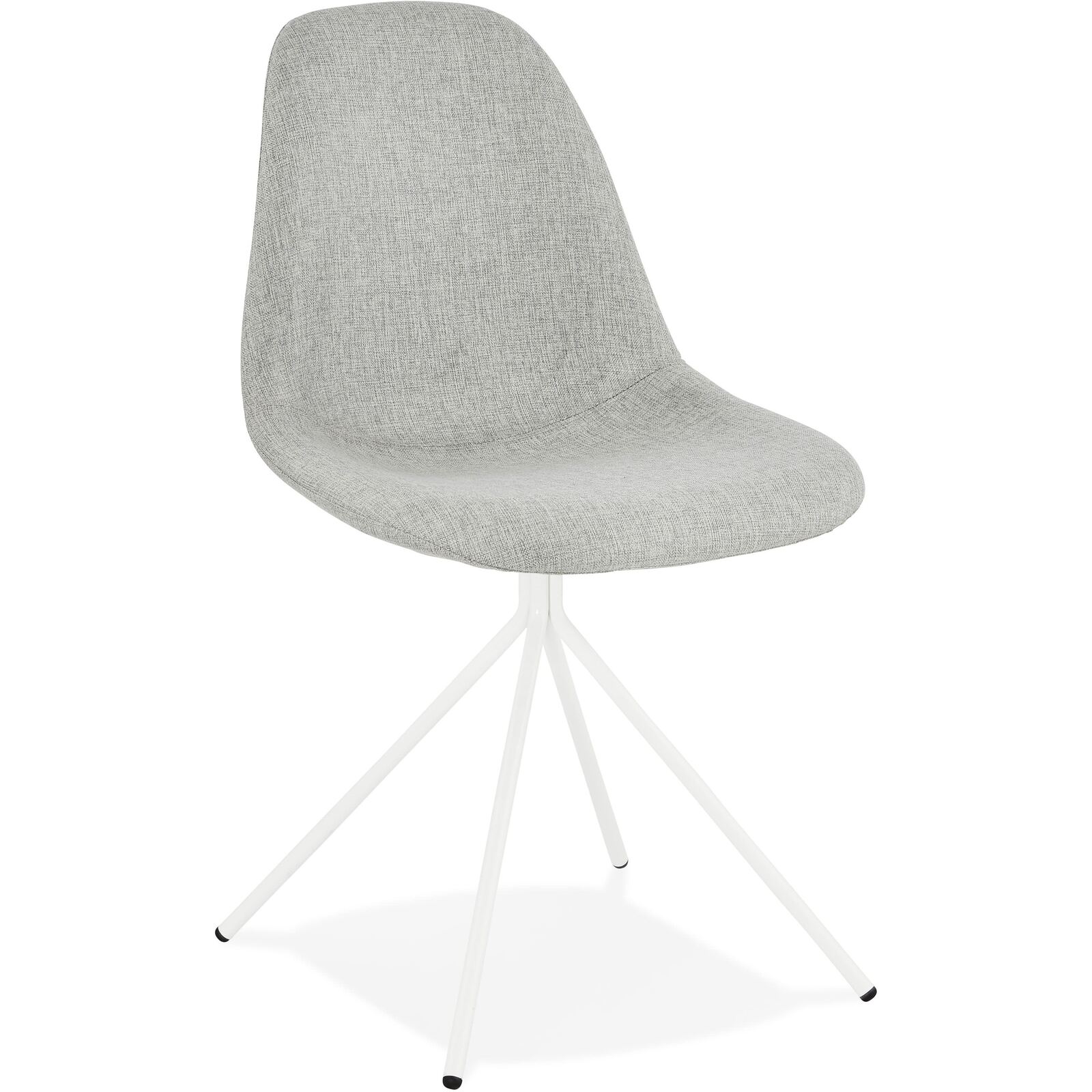 chaise tissu gris h. assise 44 cm rembourré