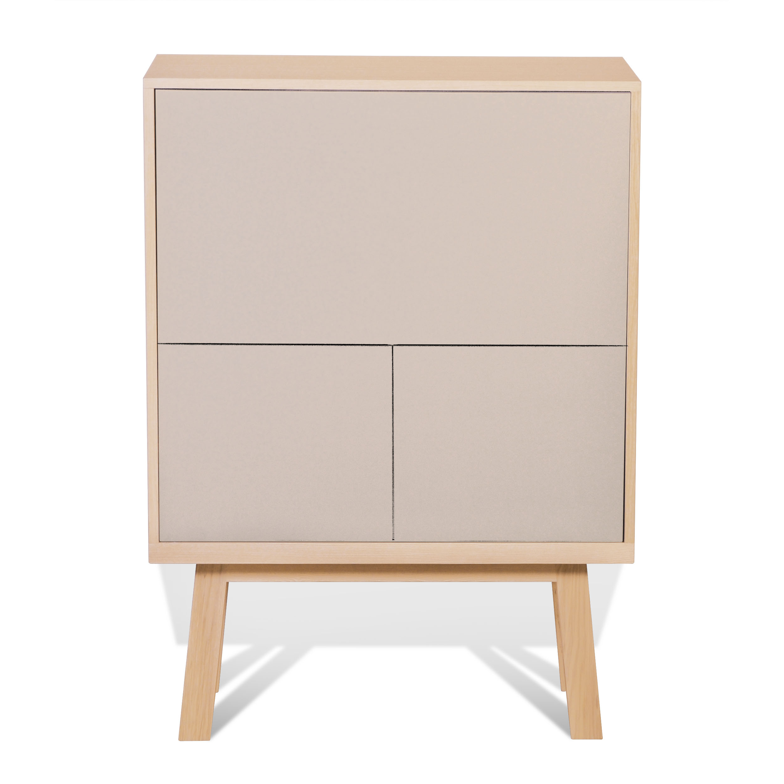 Bureau secrétaire avec rangement de 90 cm de large, en frêne Bureau secrétaire avec rangement de 90 cm de large, en frêne