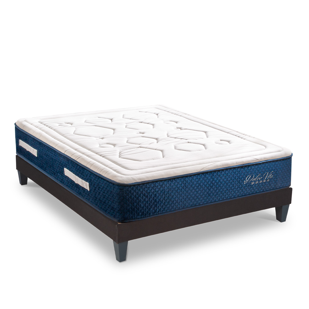 Ensemble matelas ressorts ensachés et sommier 140x200