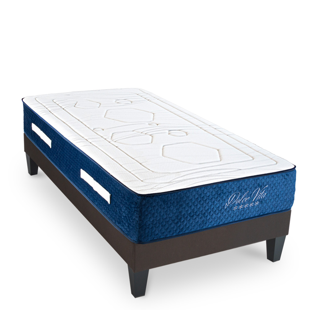 Ensemble matelas ressorts ensachés et sommier 90x200