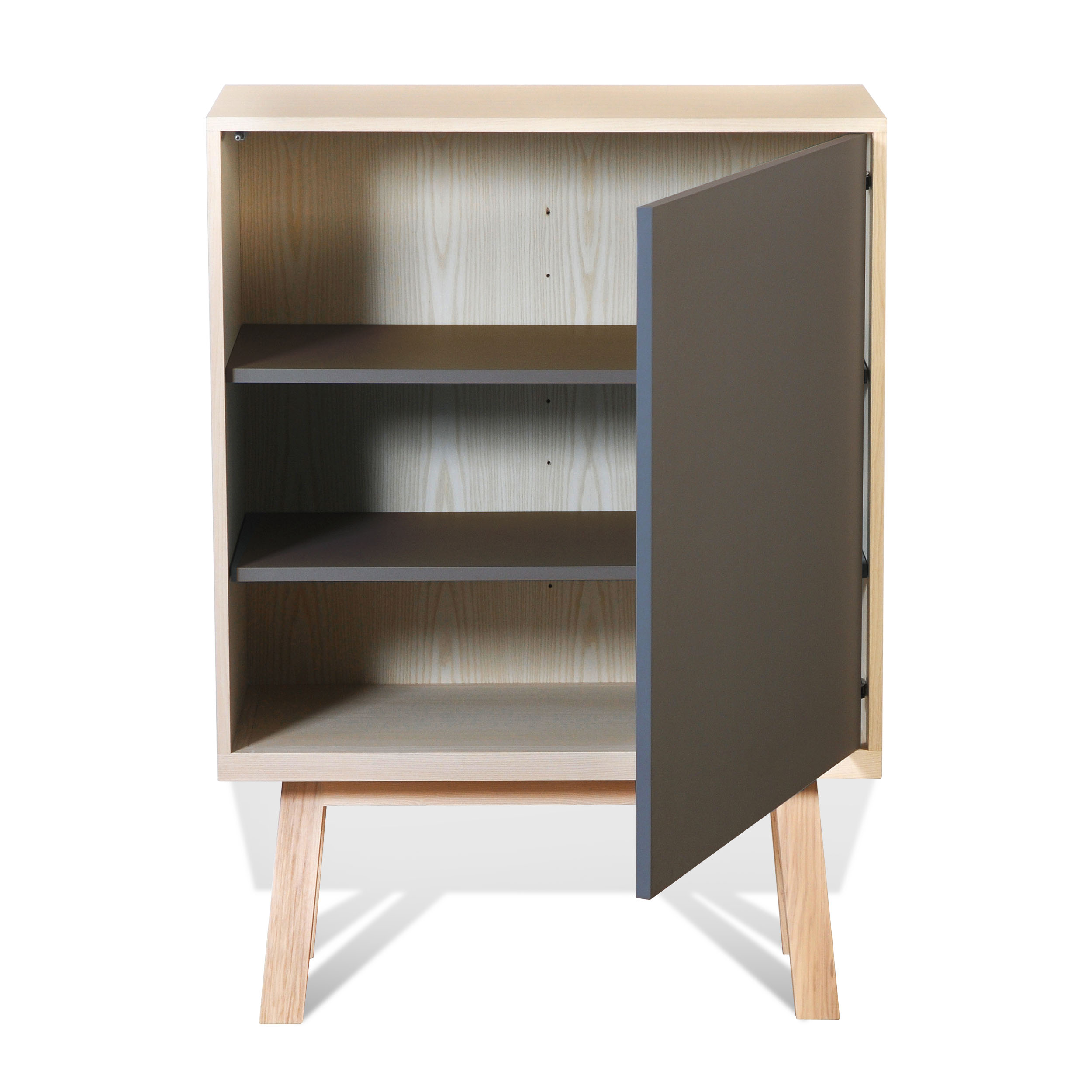 Armoire 1 porte en bois gris chocolat tanis (photo) Armoire 1 porte en bois gris chocolat tanis