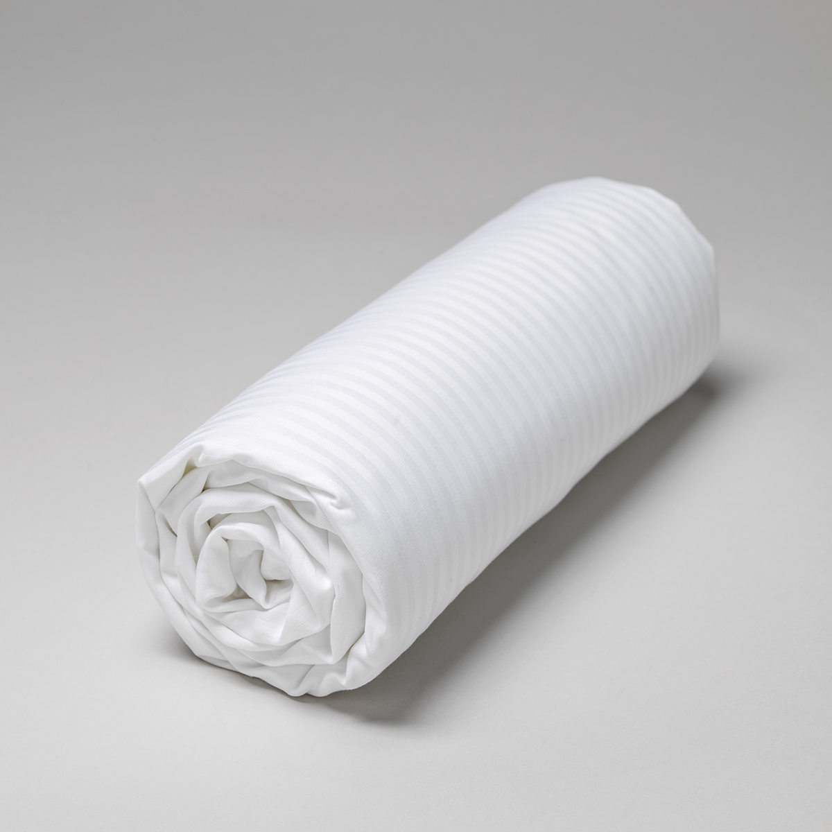Drap housse satin de coton égyptien à bandes 120 fils 140x200