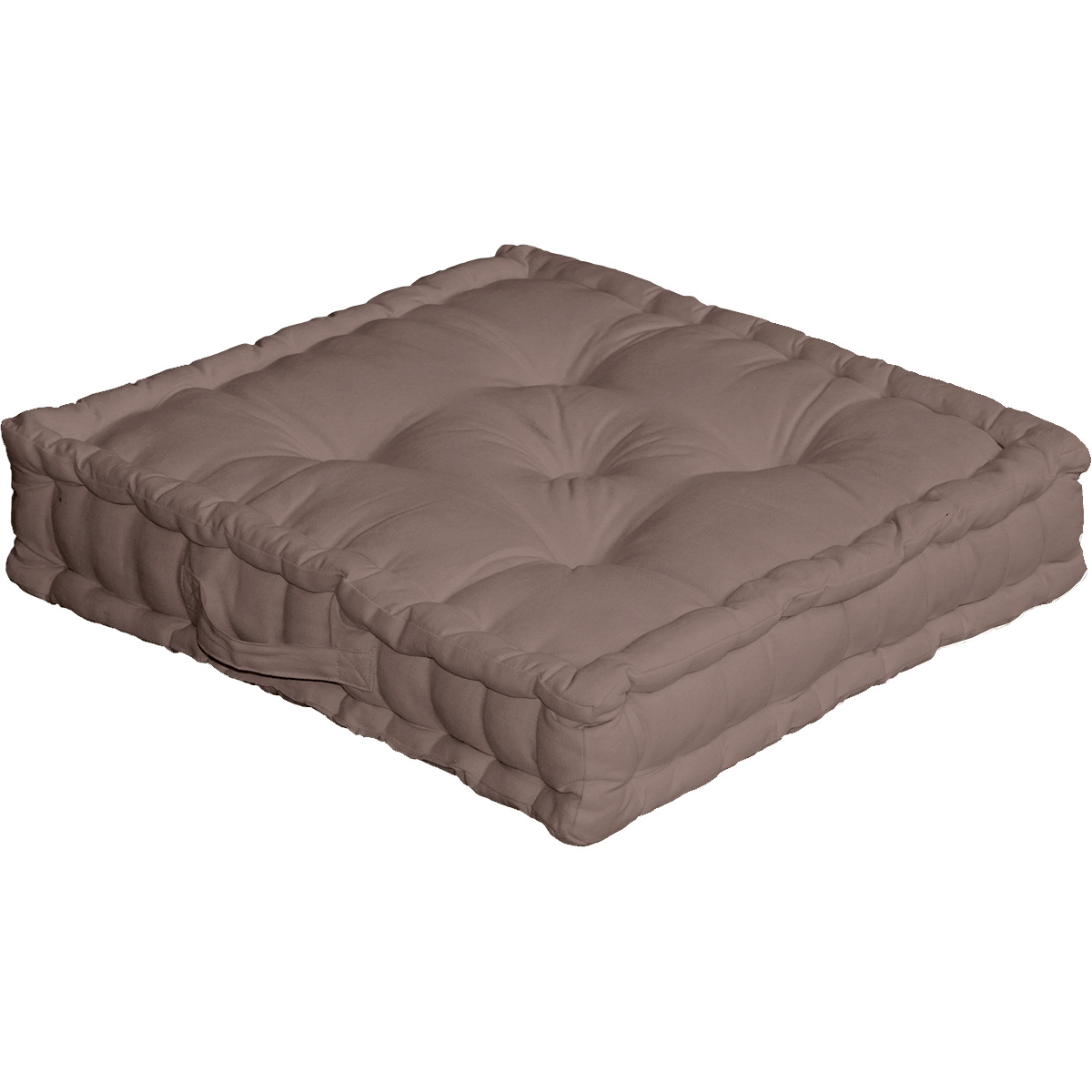 Coussin de sol uni en pur coton coton vison 50x50 Coussin de sol uni en pur coton coton vison 50x50
