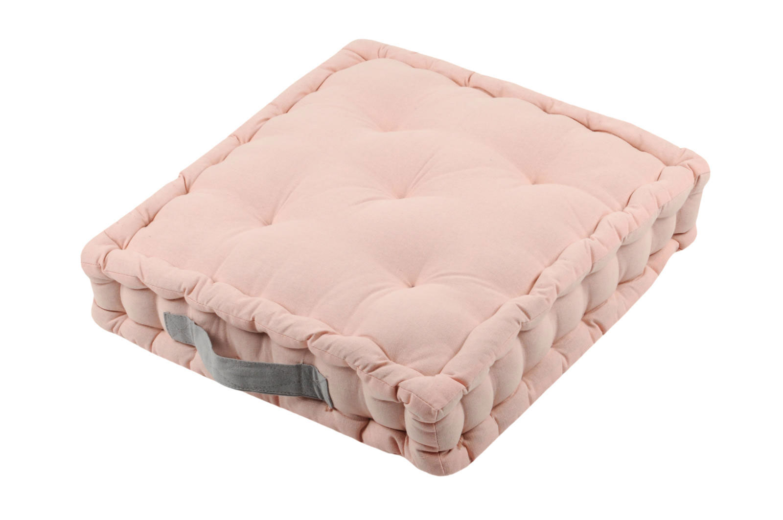 Coussin de sol bicolore coton poudre/souris 45x45 Coussin de sol bicolore coton poudre/souris 45x45