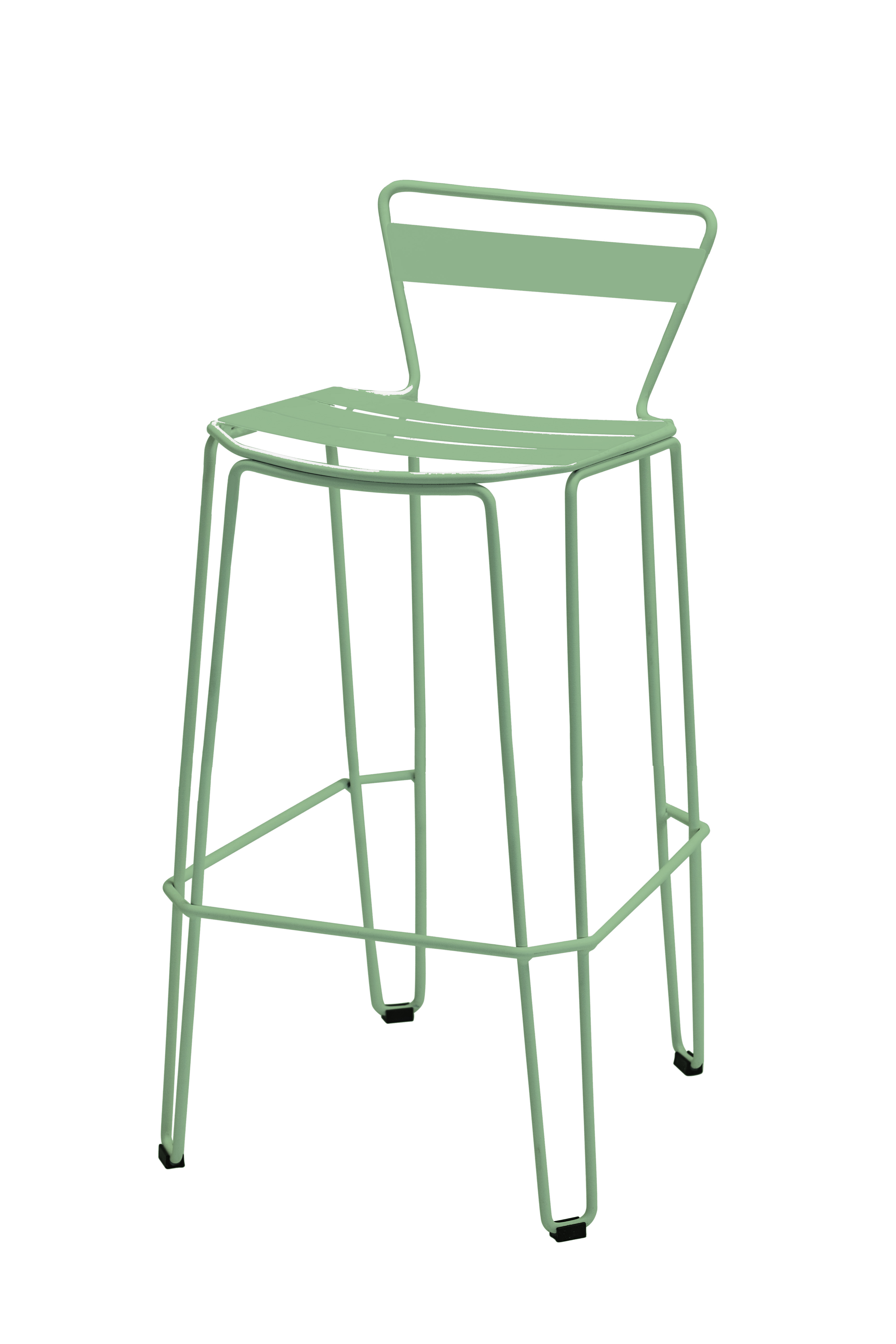 MALLORCA - Chaise haute en acier vert MALLORCA - Chaise haute en acier vert