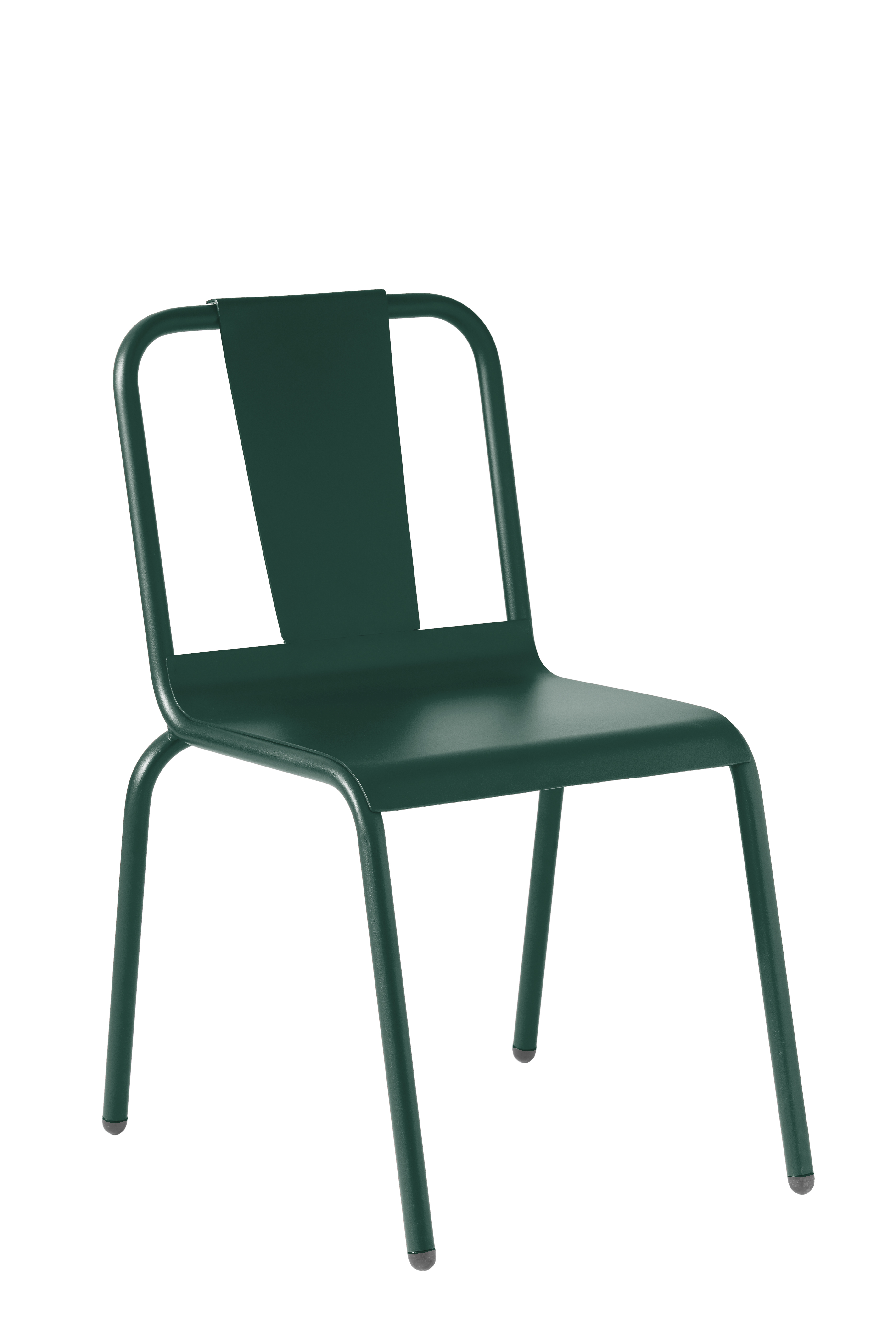 Chaise en acier vert