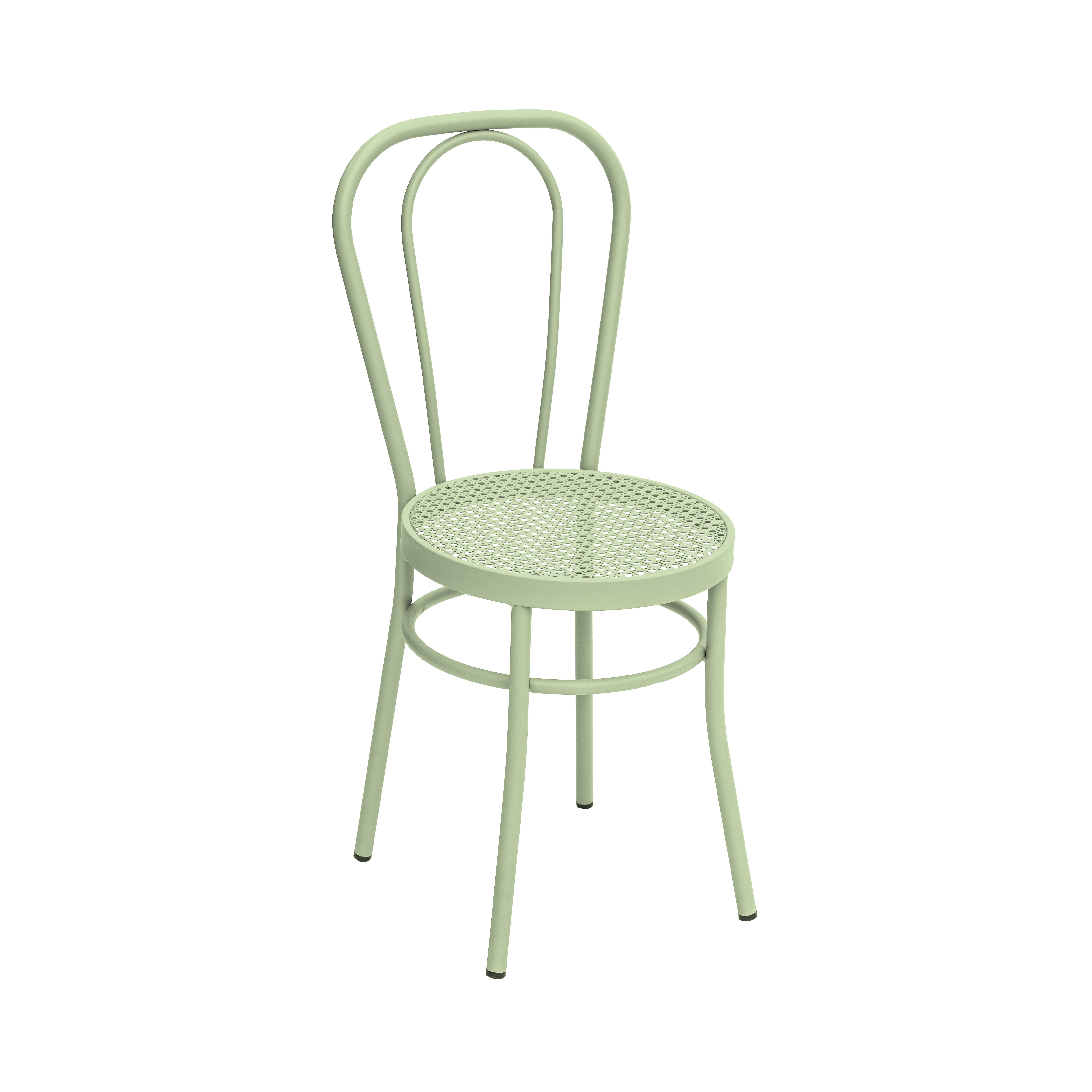 chaise en acier galvanisé vert