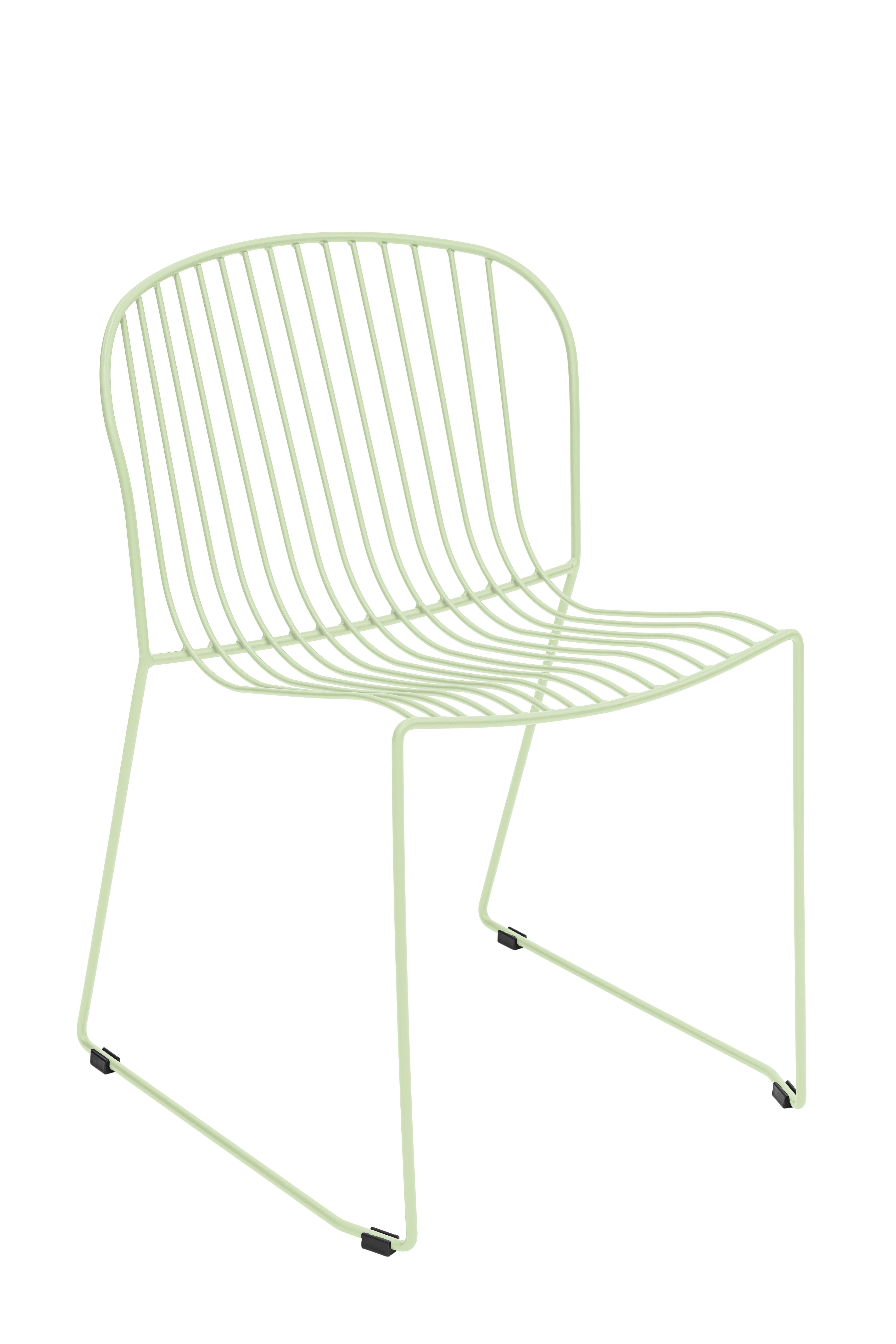 Chaise en acier vert