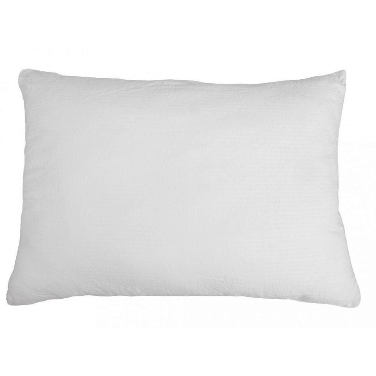 Oreiller rectangle aspect gaufré polyester blanc 70 x 50