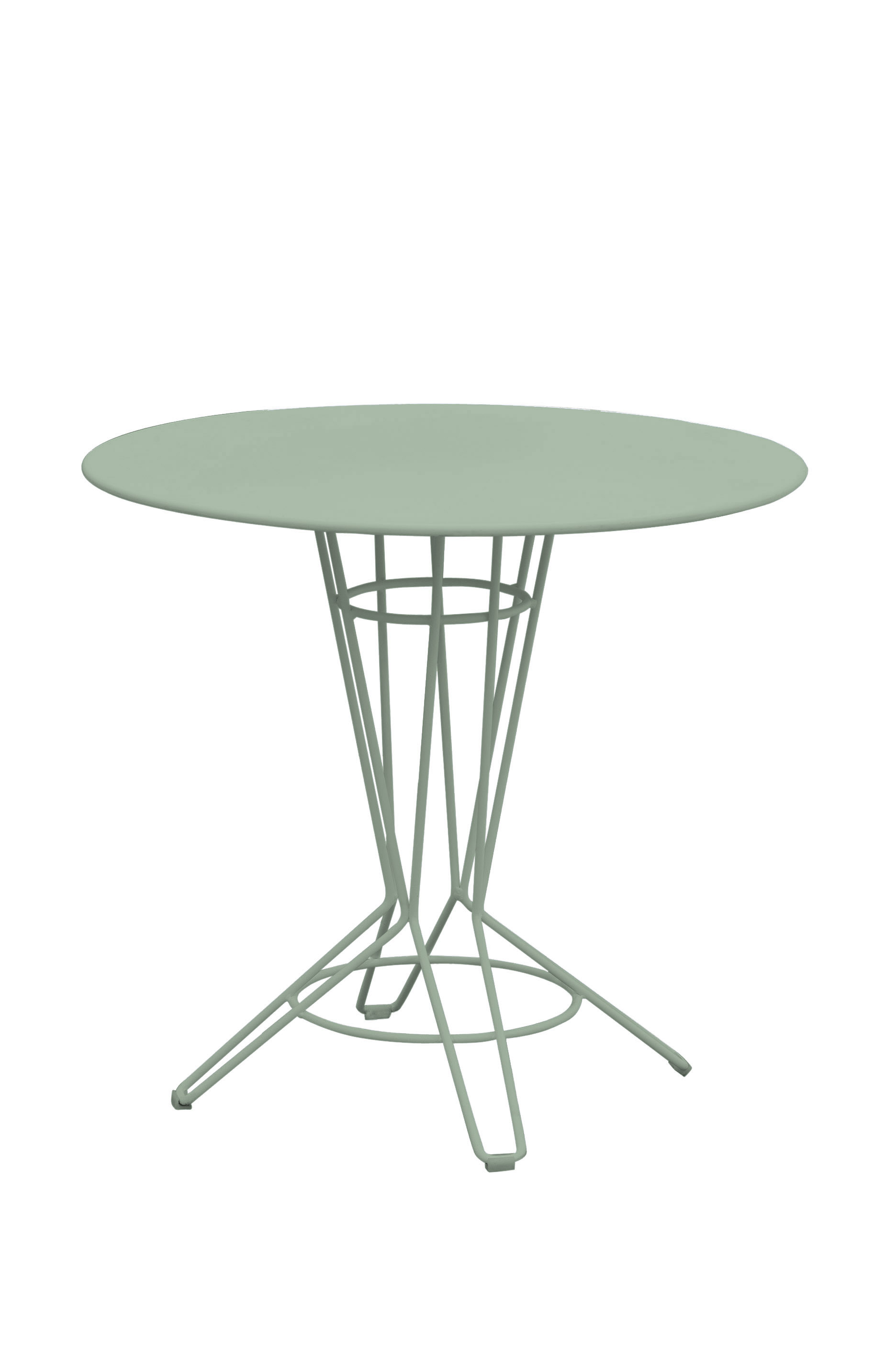 NOSTRUM - Table rond en acier vert pastel D80 NOSTRUM - Table rond en acier vert pastel D80