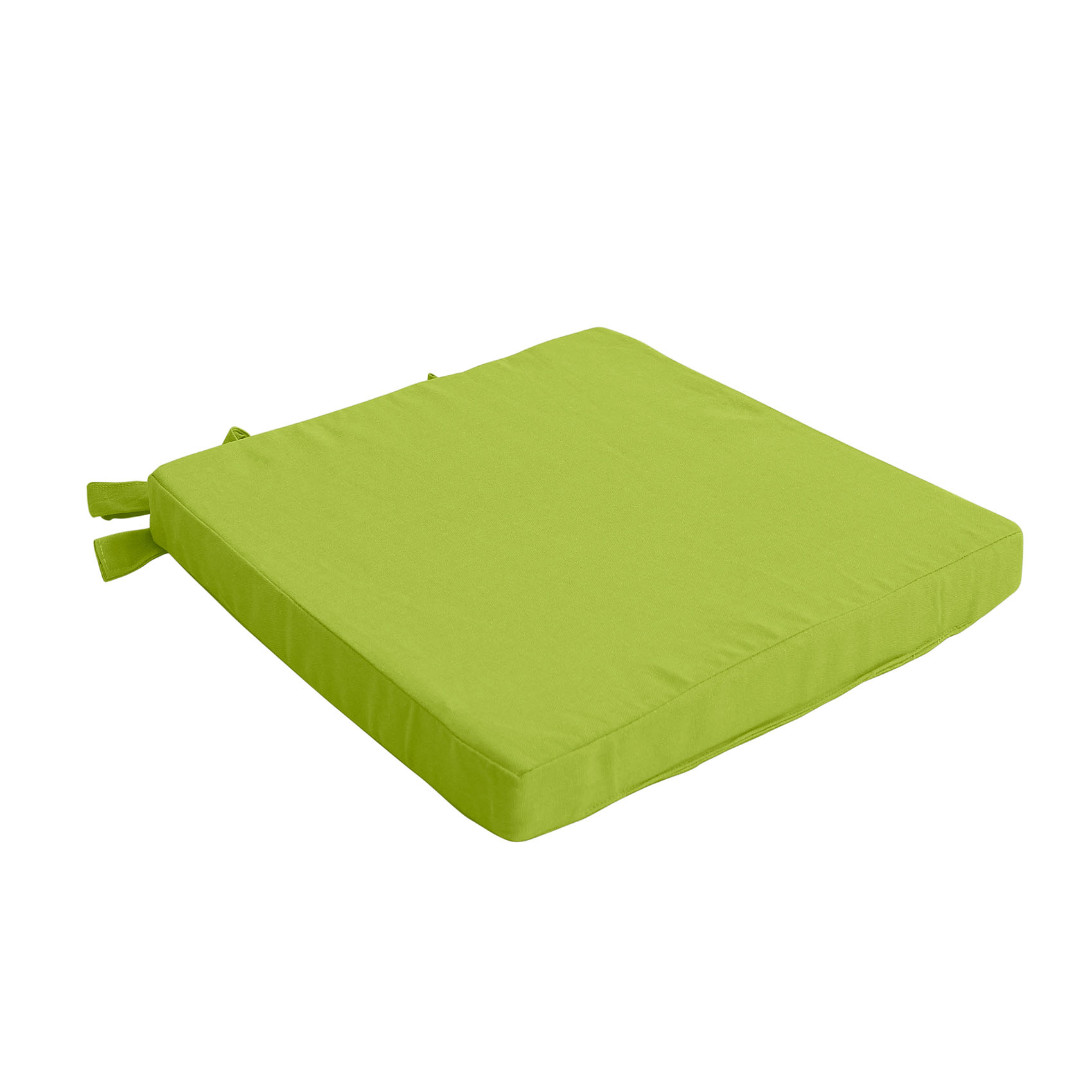 Galette de chaise uni en pur coton coton anis 38x38 Galette de chaise uni en pur coton coton anis 38x38