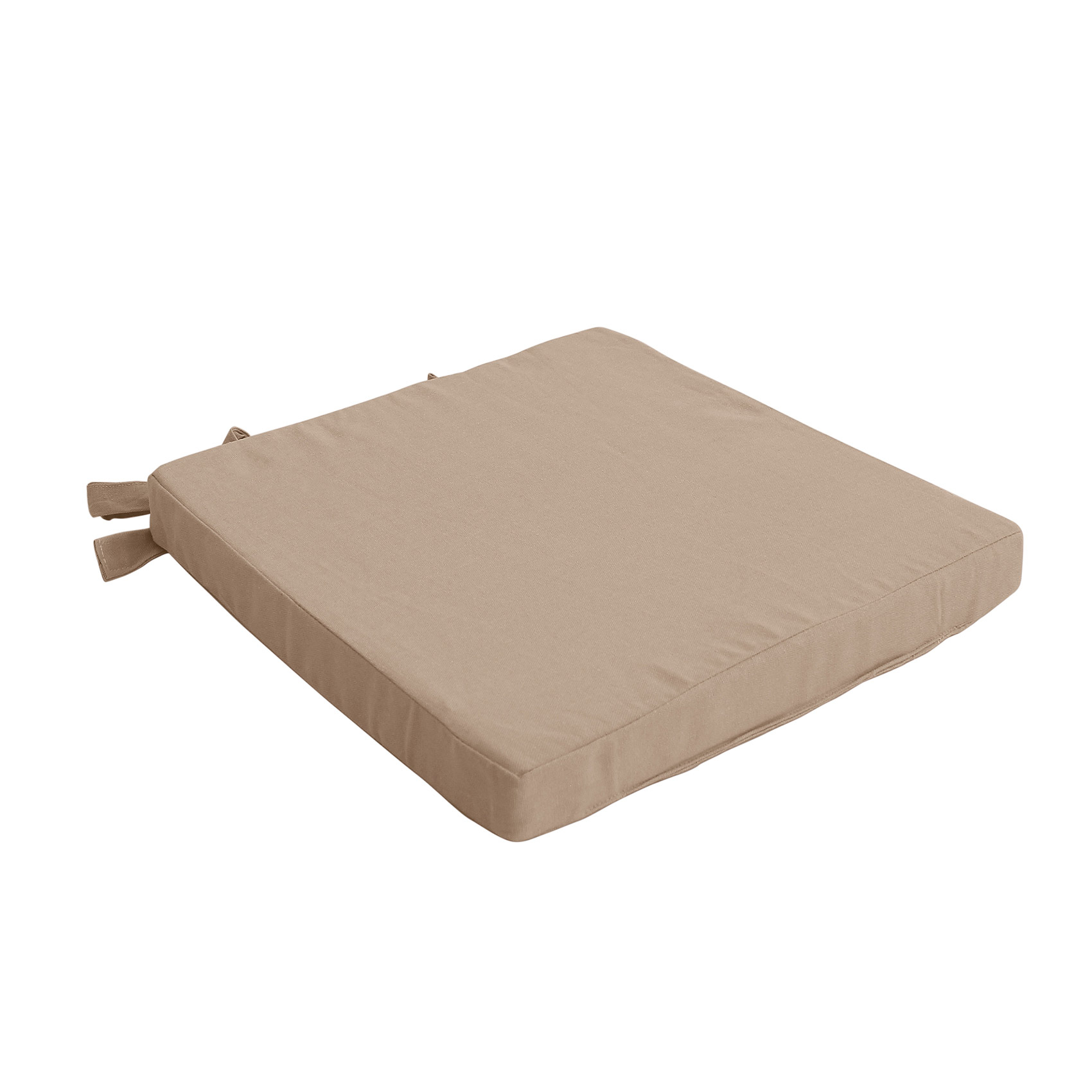 Galette de chaise uni en pur coton coton naturel 38x38 Galette de chaise uni en pur coton coton naturel 38x38