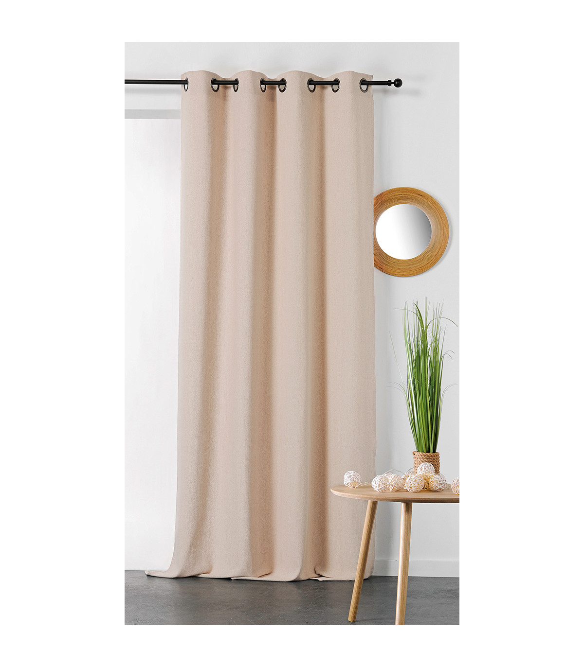 Rideau en coton et chanvre coton naturel 240 x 135 Rideau en coton et chanvre coton naturel 240 x 135