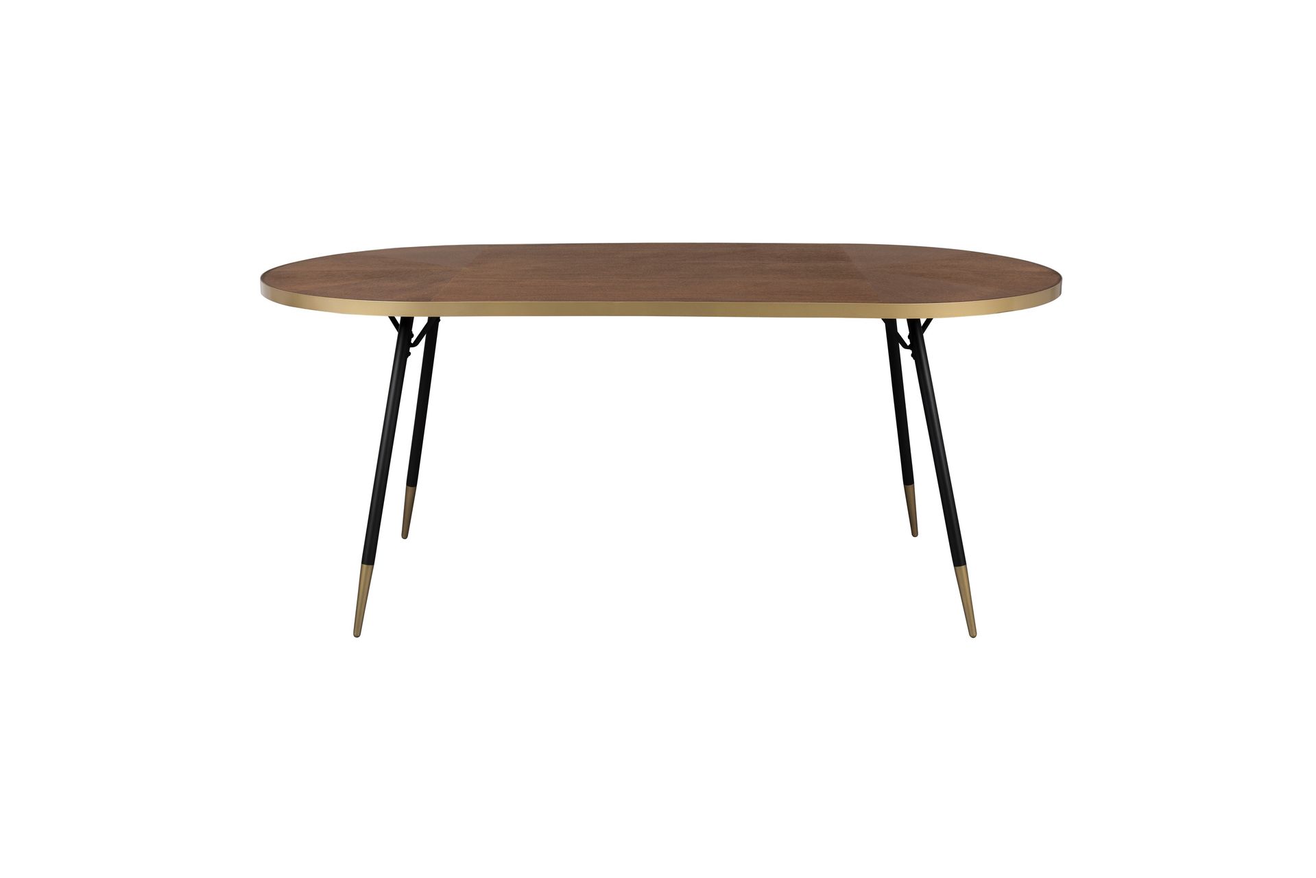 Table à manger 180x90cm métal  et  bois foncé
