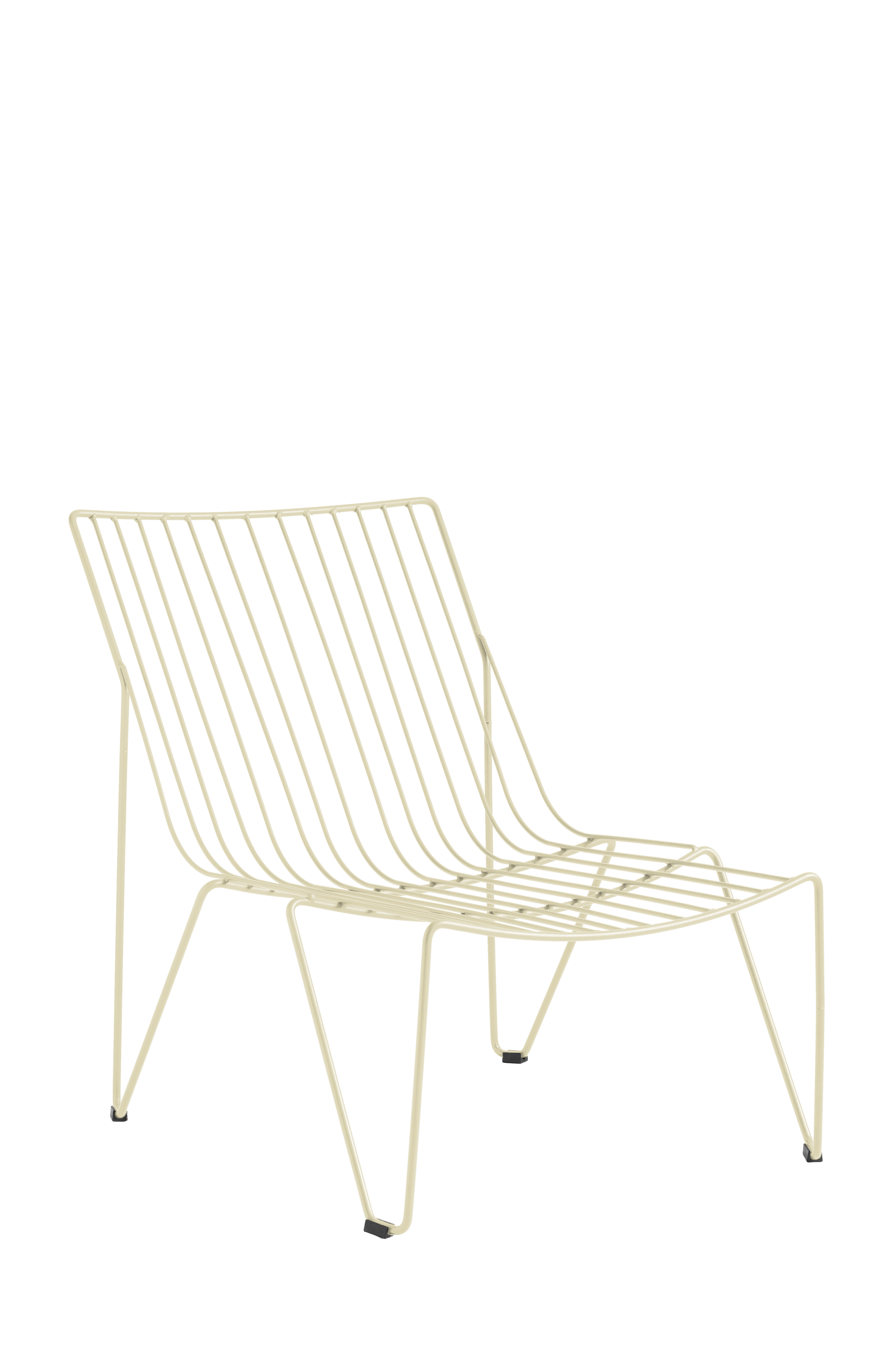 Chaise longue en acier blanc Chaise longue en acier blanc