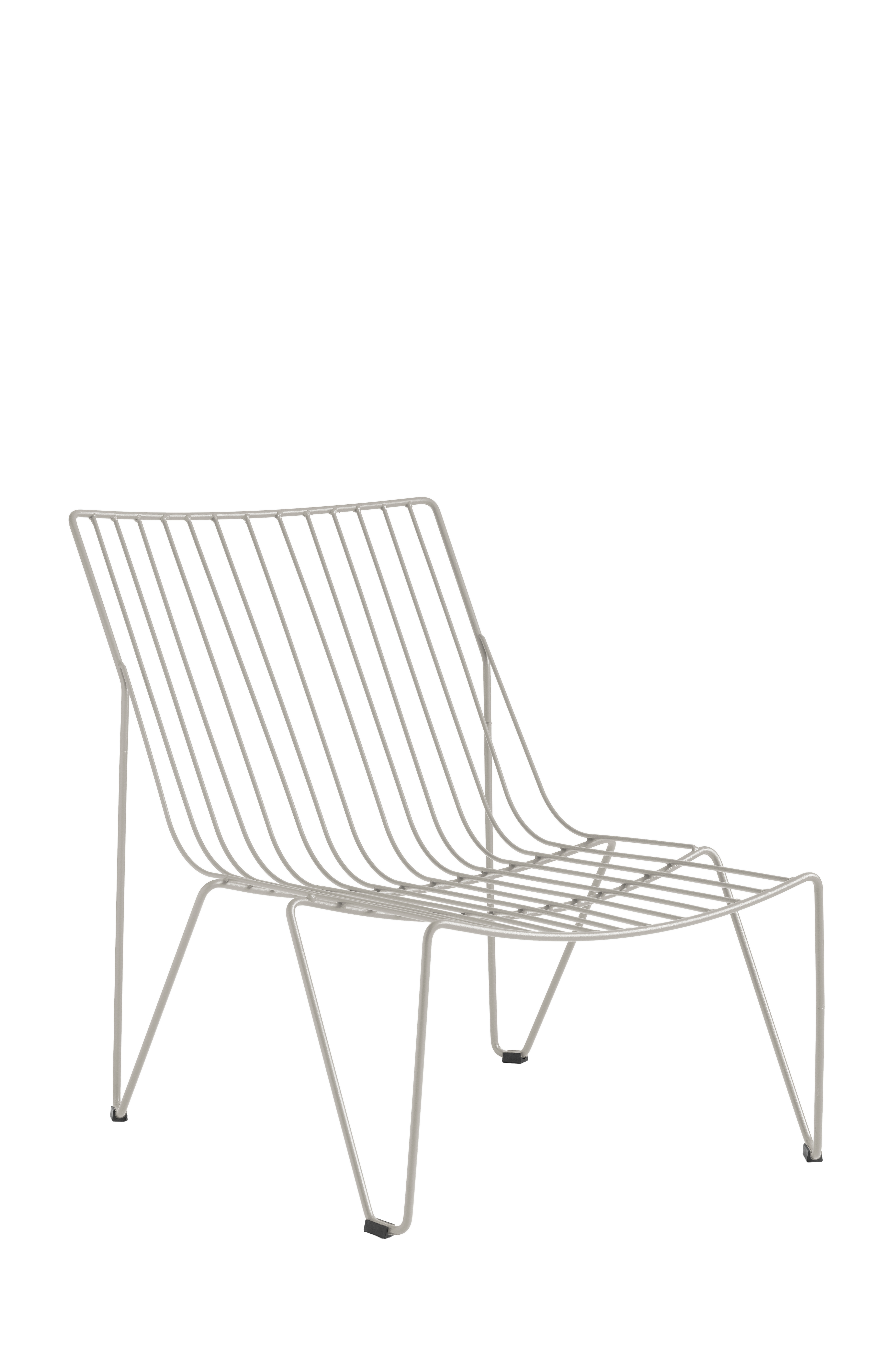 Chaise longue en acier beige Chaise longue en acier beige