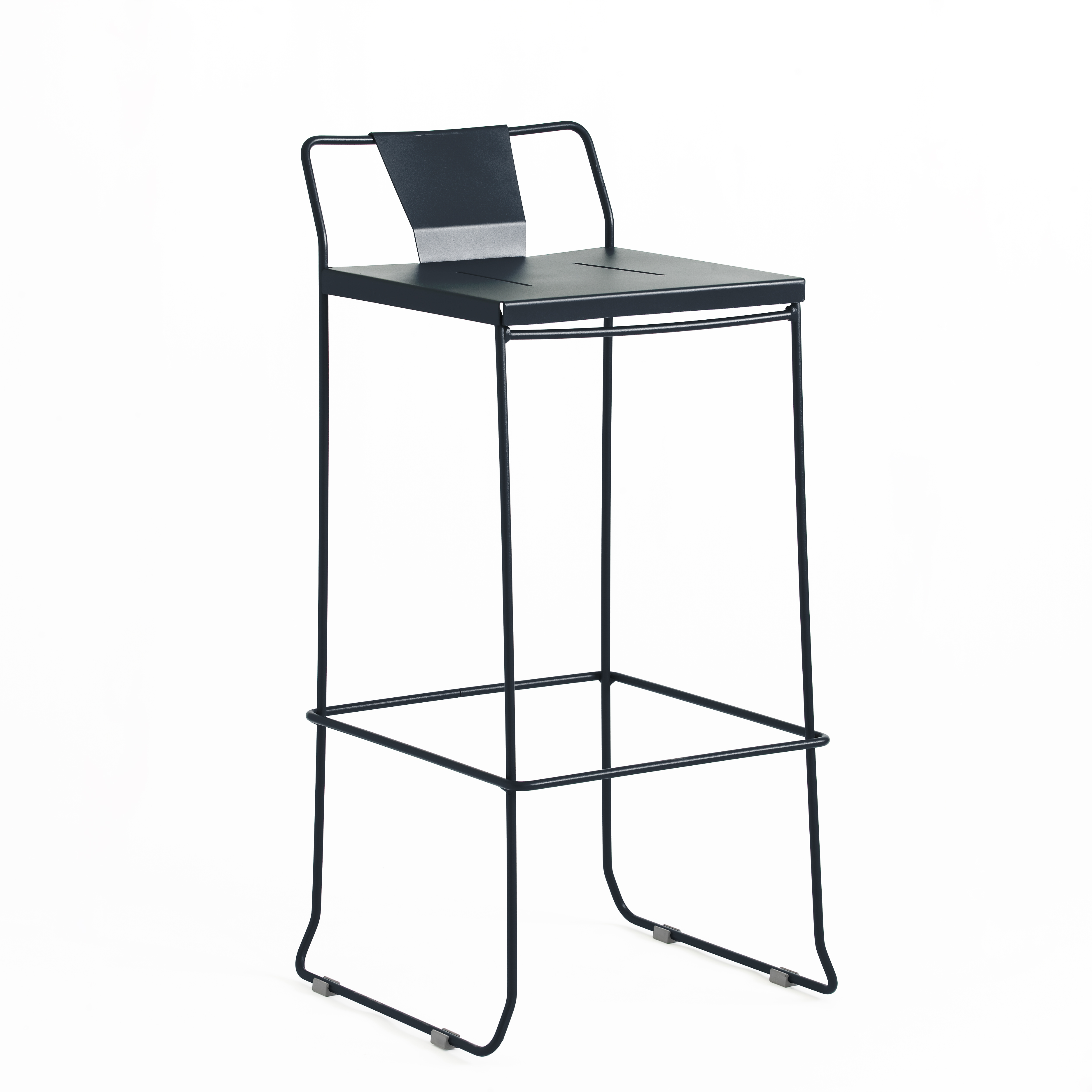 Tabouret en acier gris Tabouret en acier gris