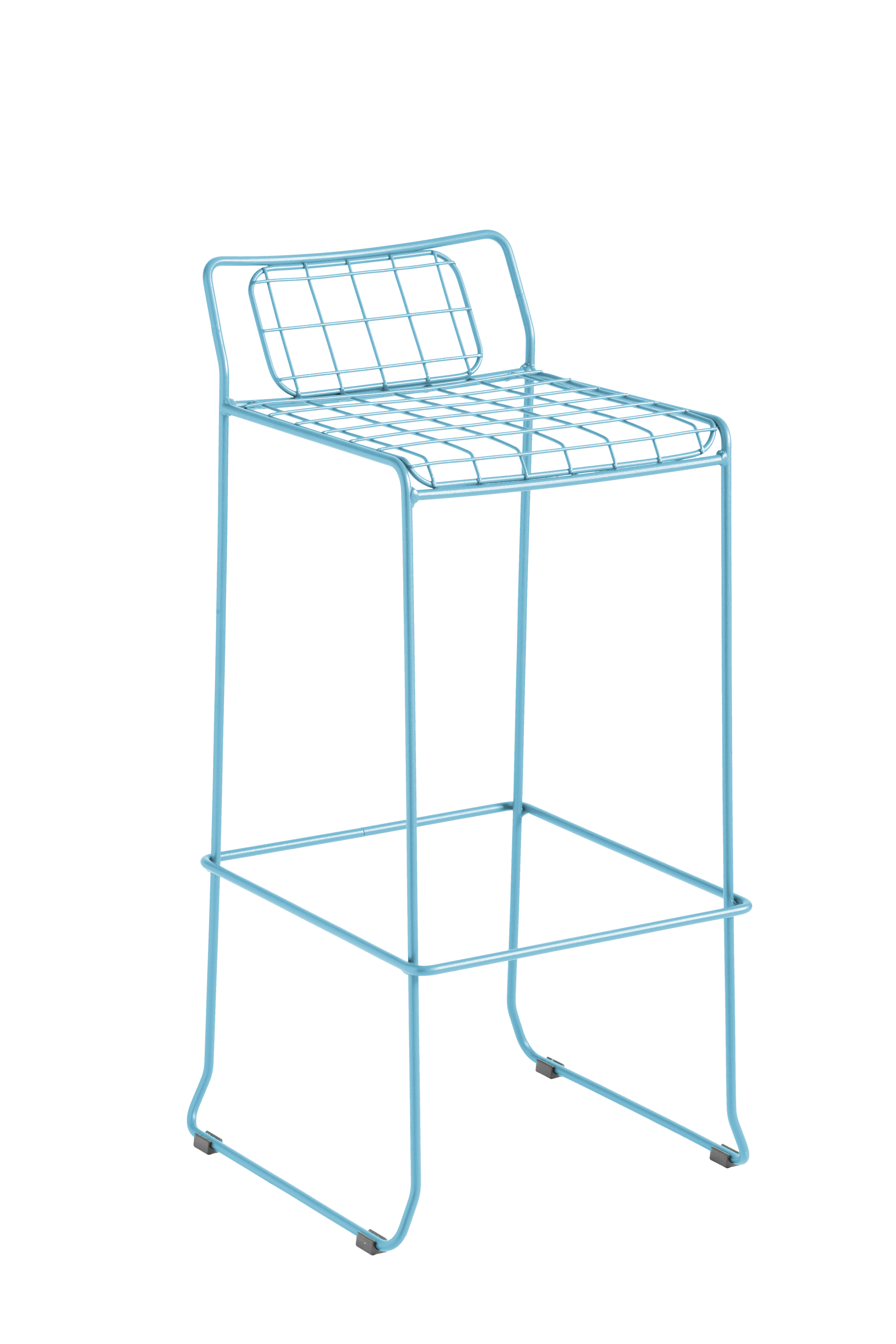 Tabouret en acier bleu Tabouret en acier bleu