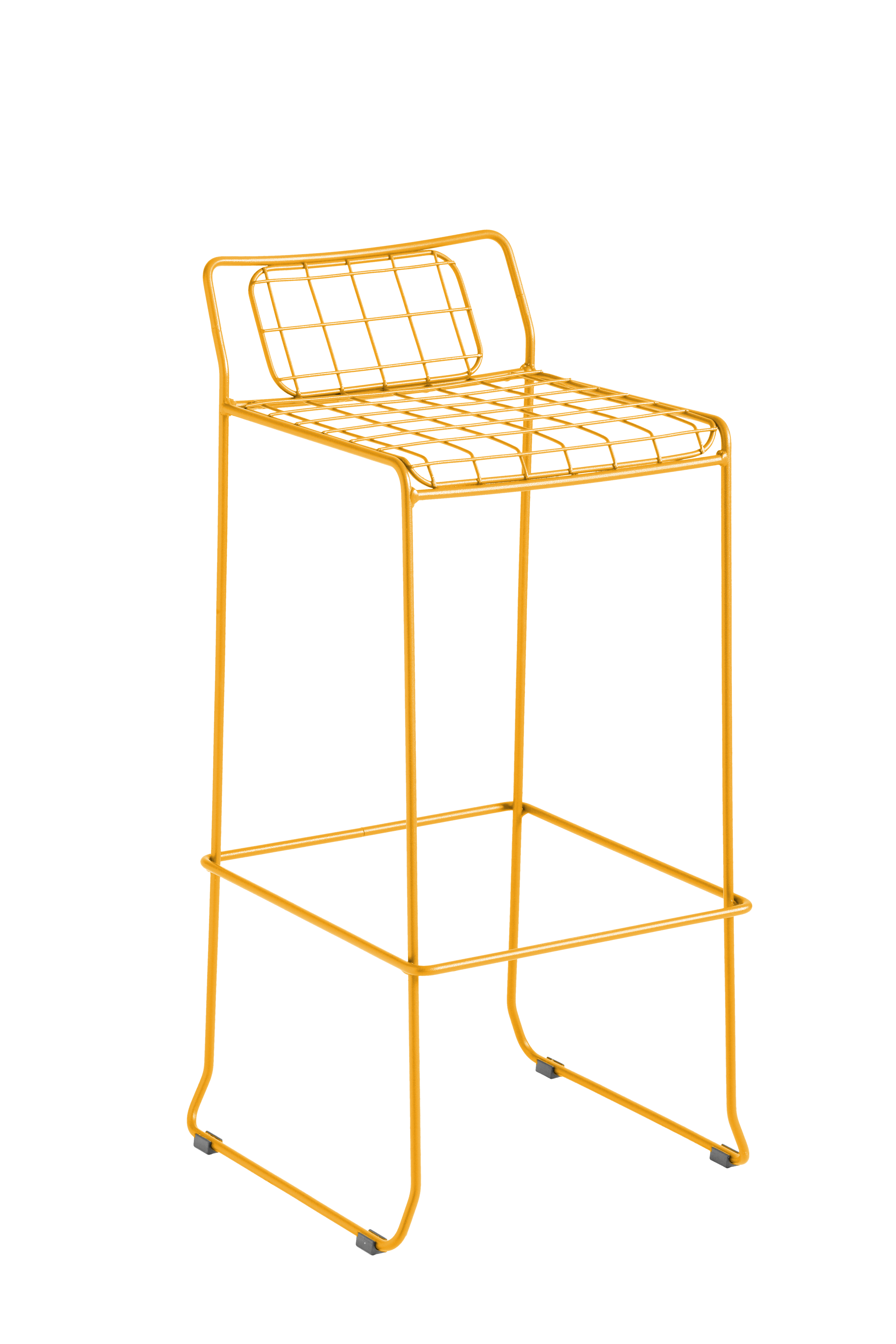 Tabouret en acier jaune Tabouret en acier jaune