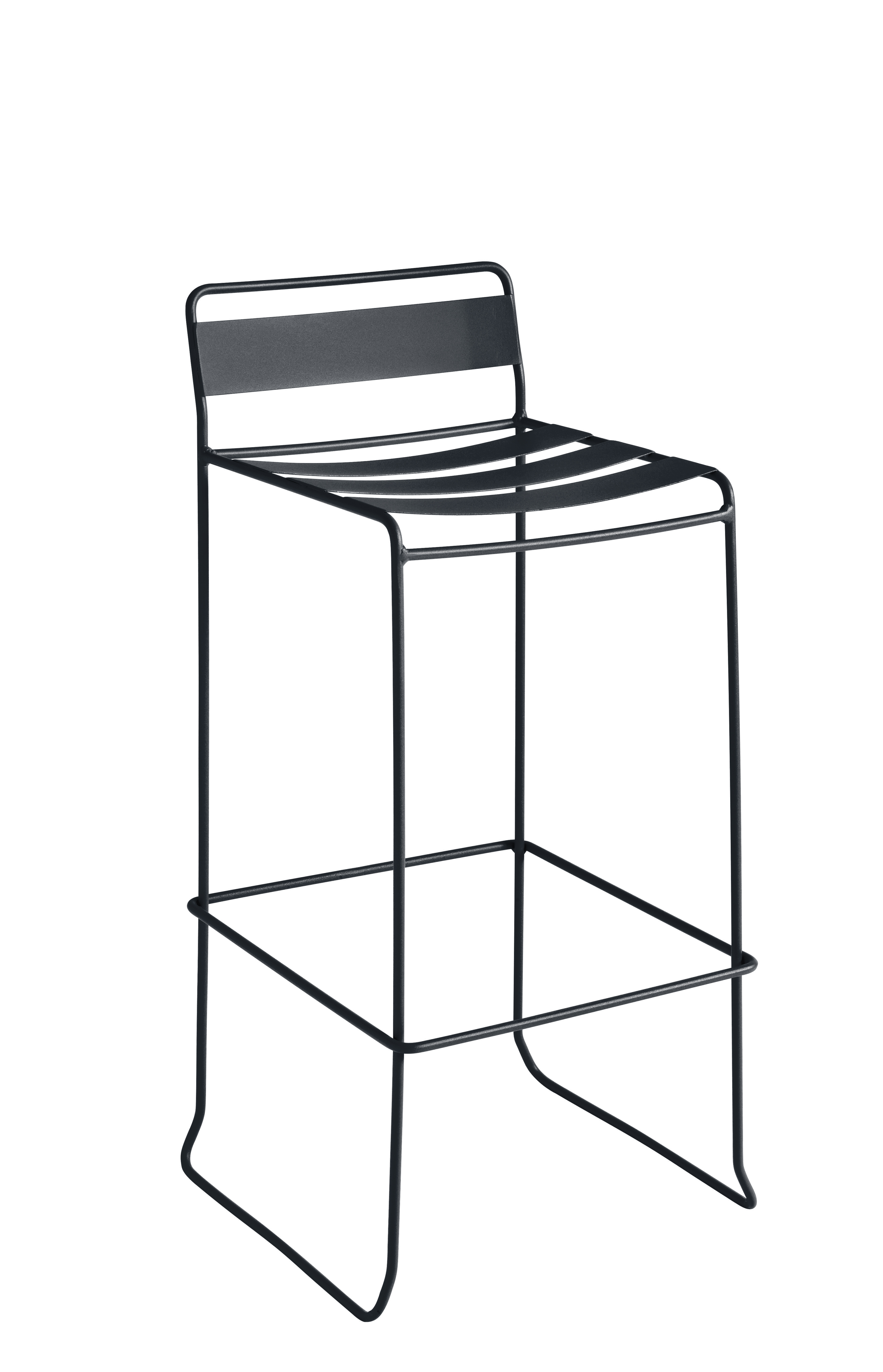 Tabouret en acier gris Tabouret en acier gris