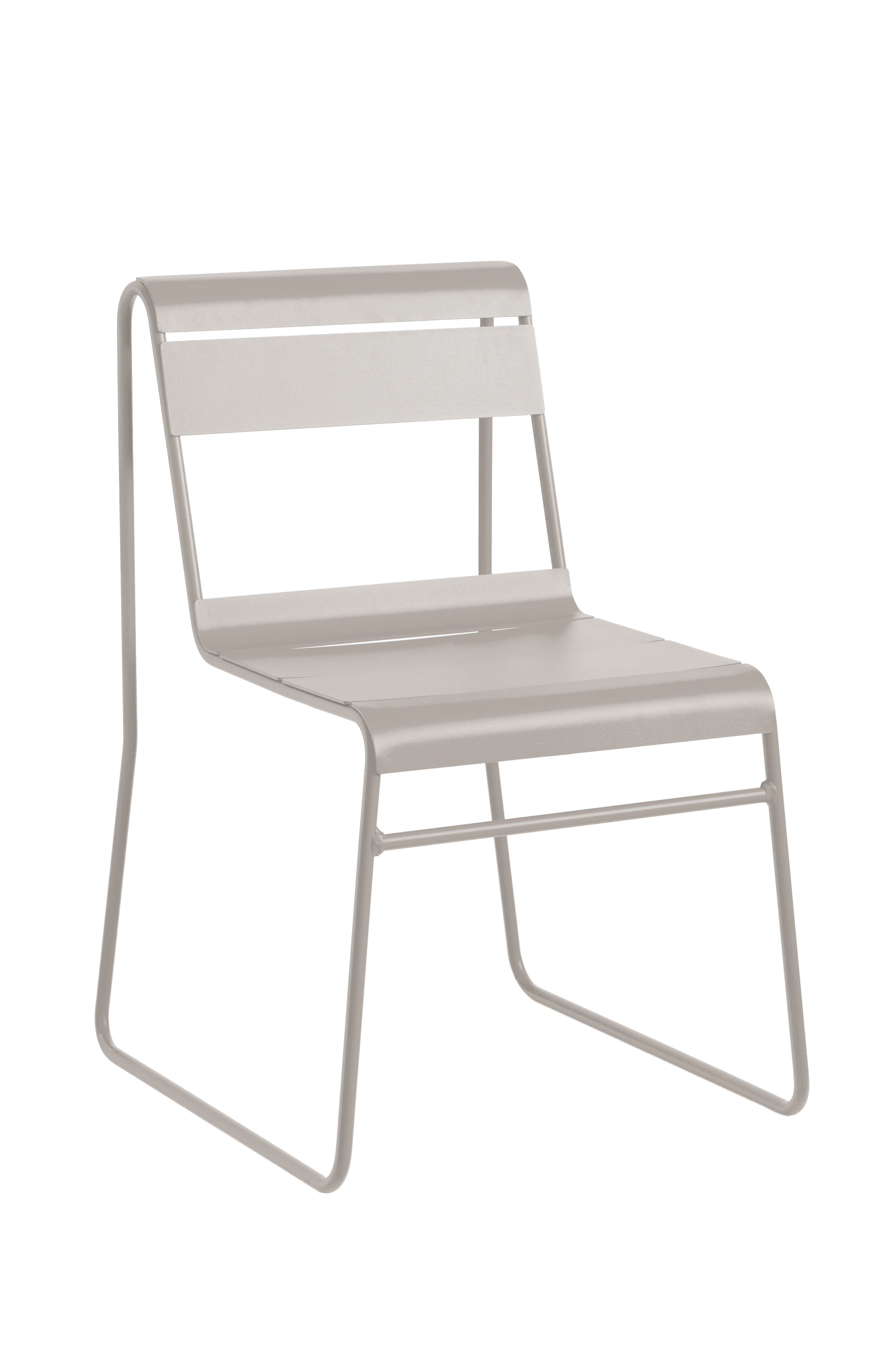 Chaise en acier beige
