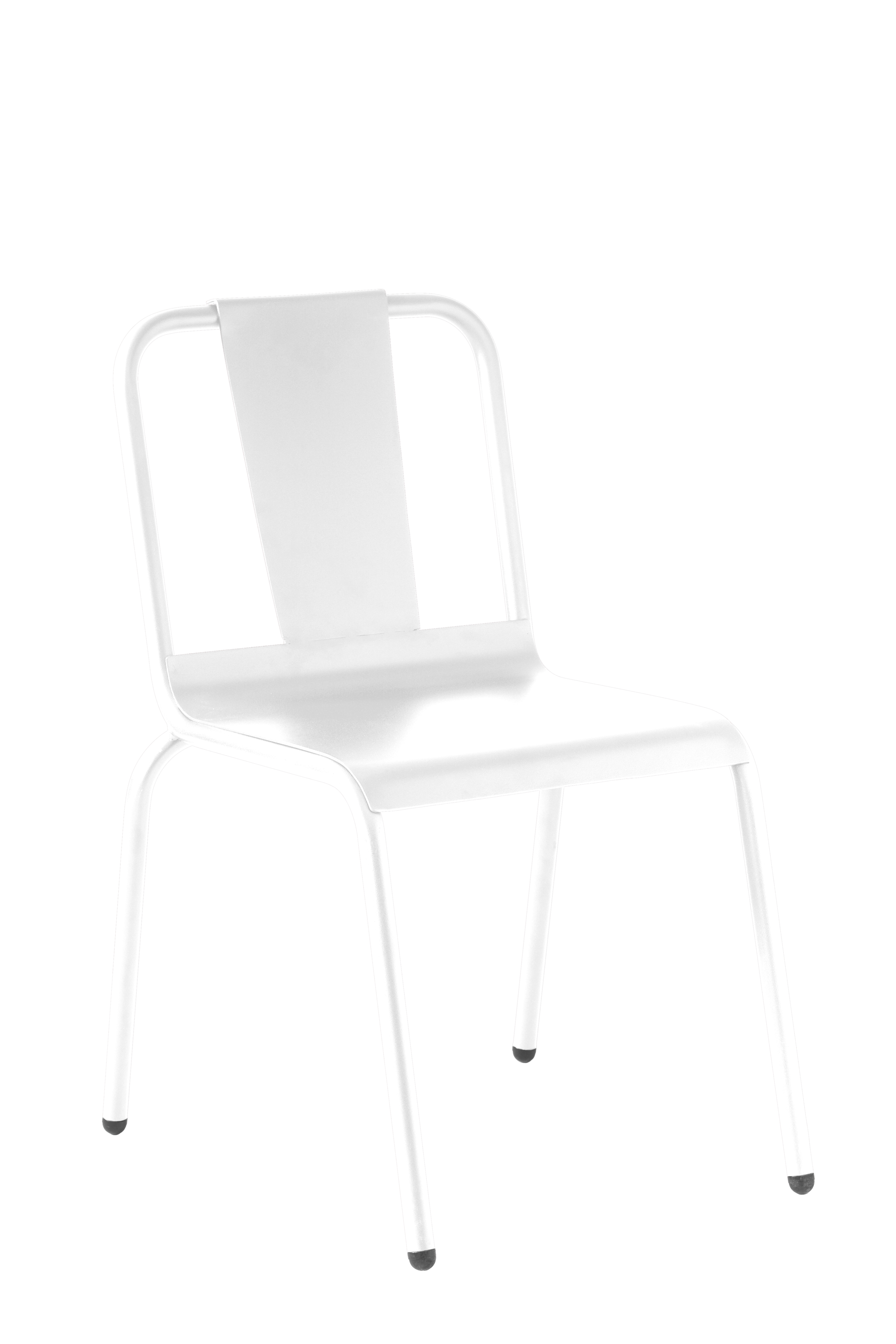 Chaise en acier blanc