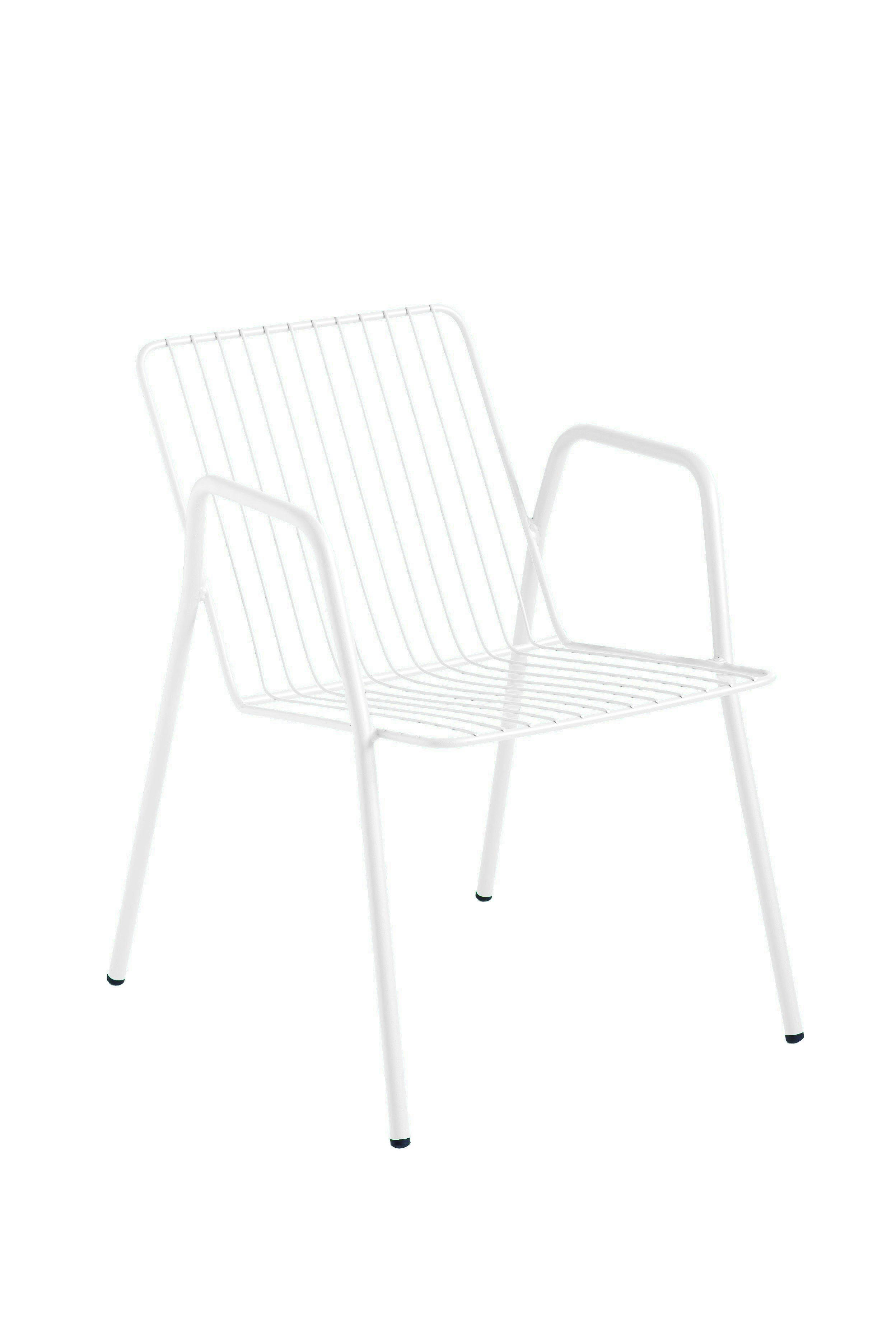 Chaise en acier blanc Chaise en acier blanc