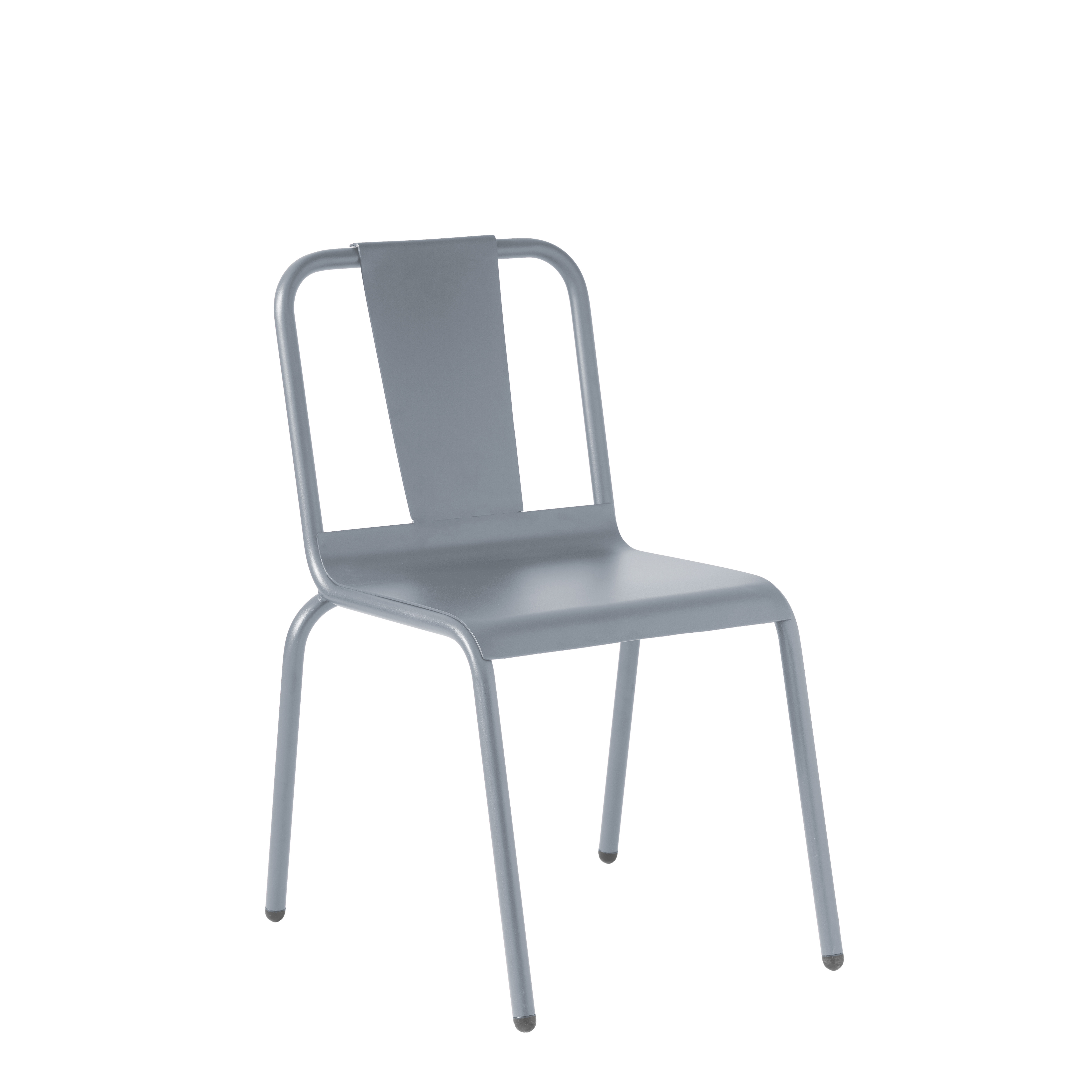chaise en aluminium gris
