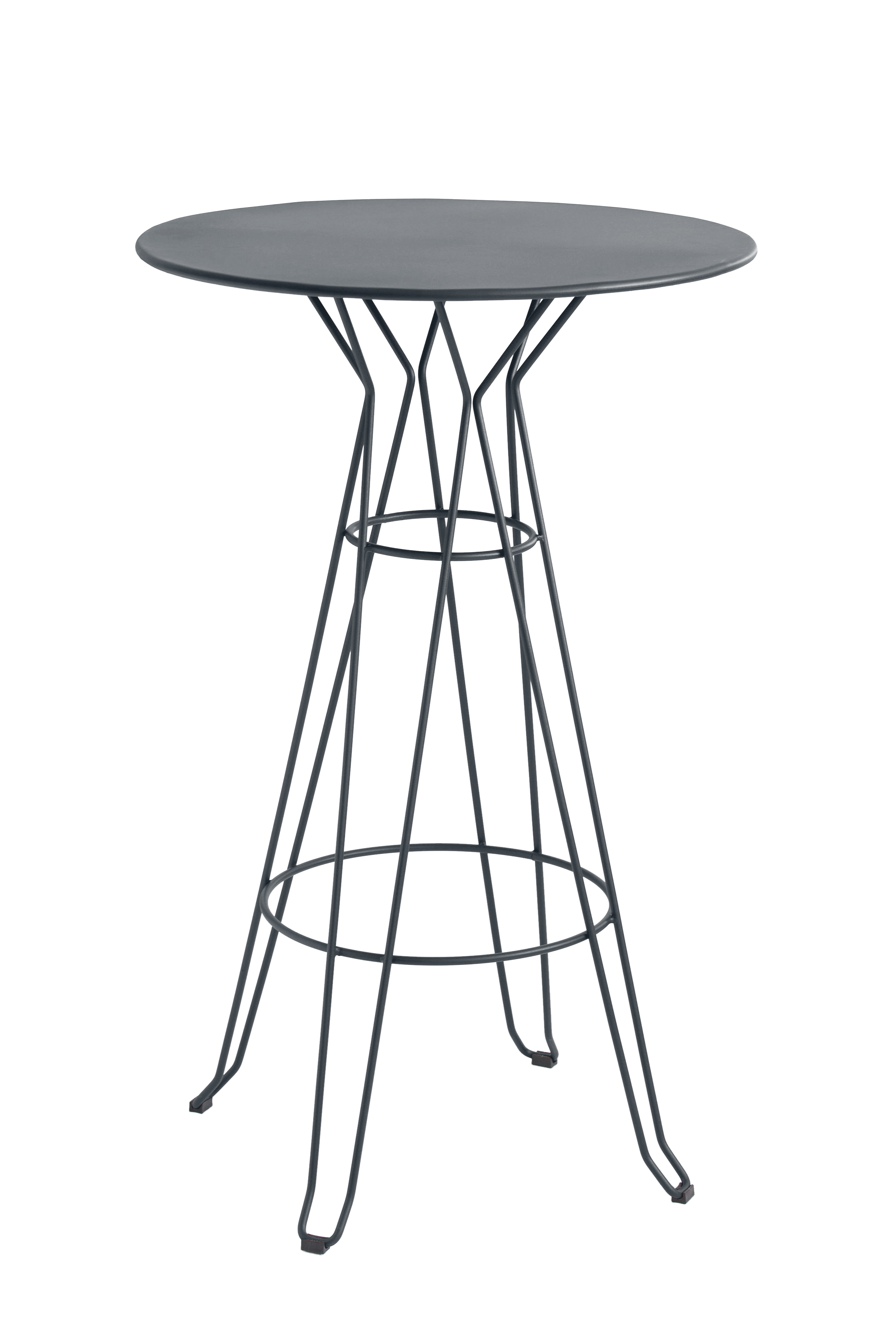 CAPRI - Table rond haute en acier gris D80 CAPRI - Table rond haute en acier gris D80