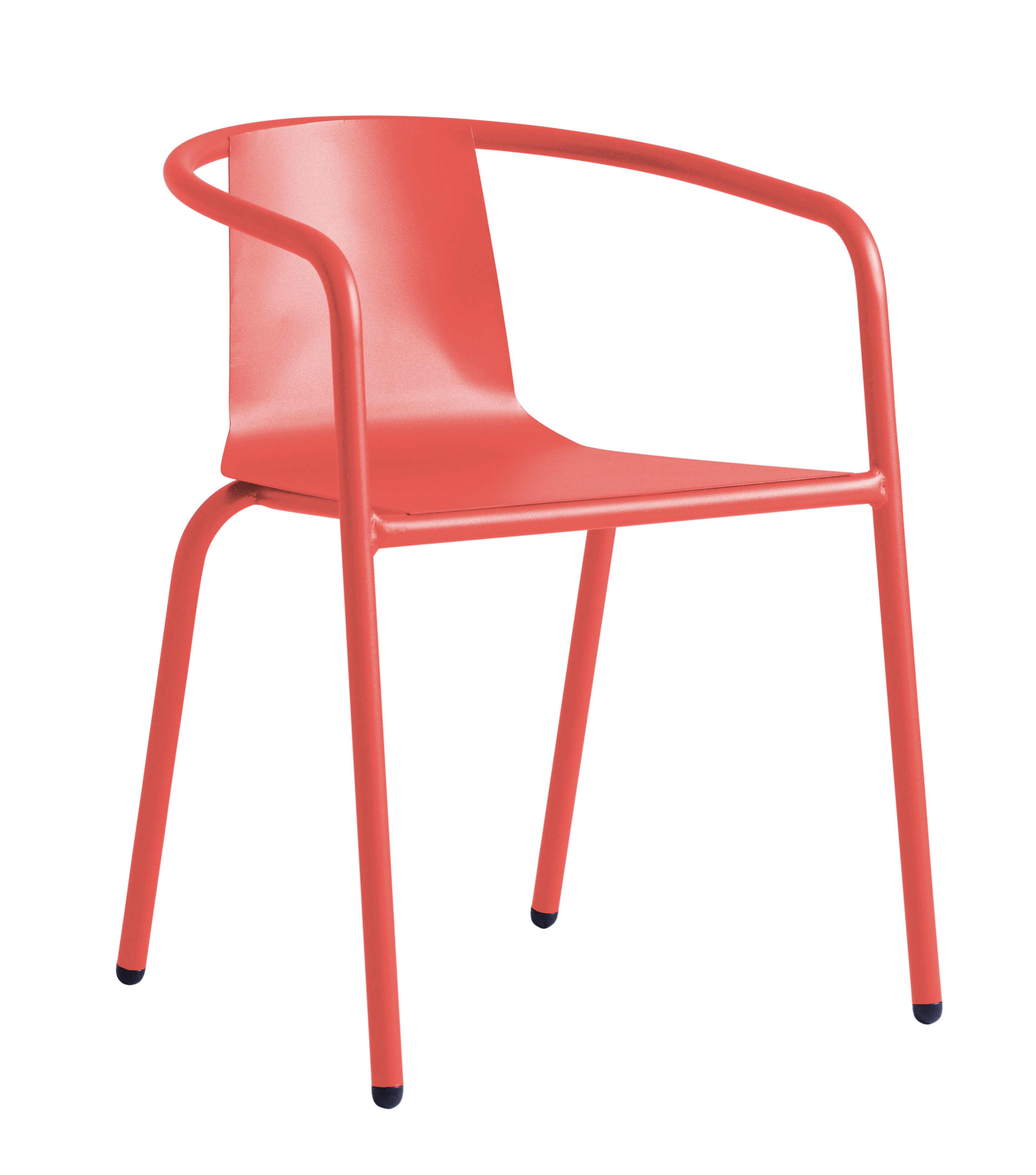 Fauteuil en acier rose pastel