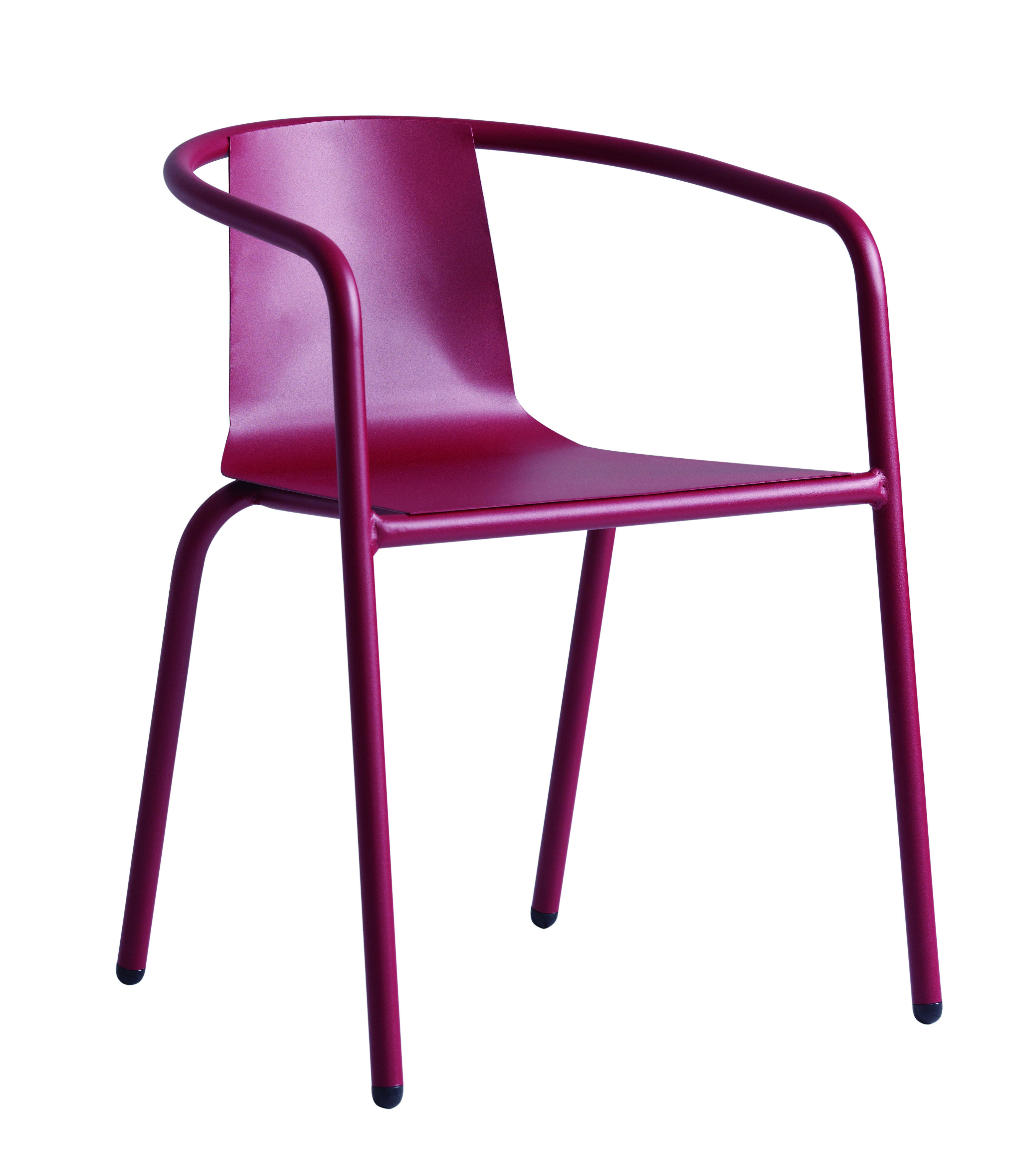 Fauteuil en acier rouge