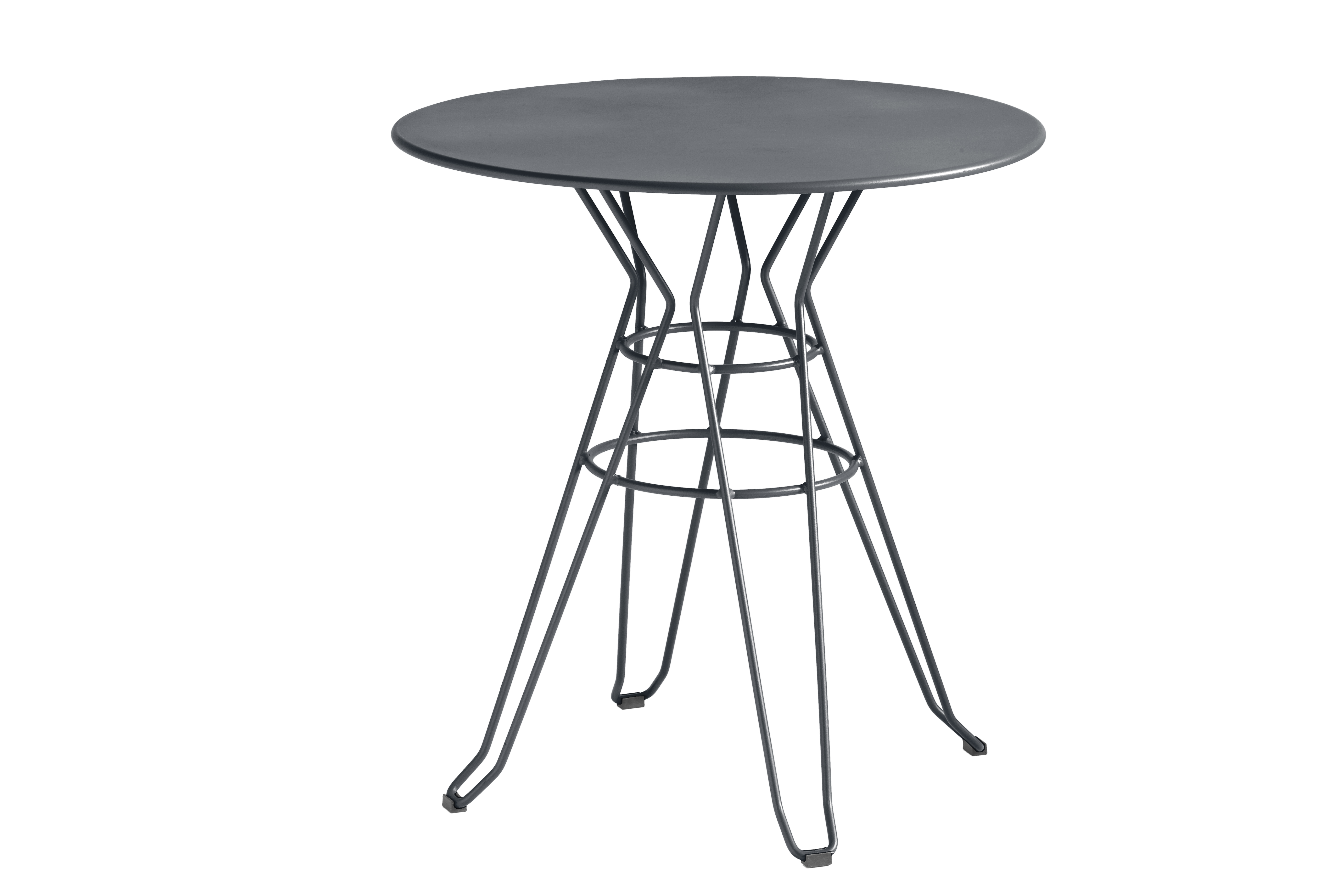 CAPRI - Table rond en acier gris anthracite D80 CAPRI - Table rond en acier gris anthracite D80