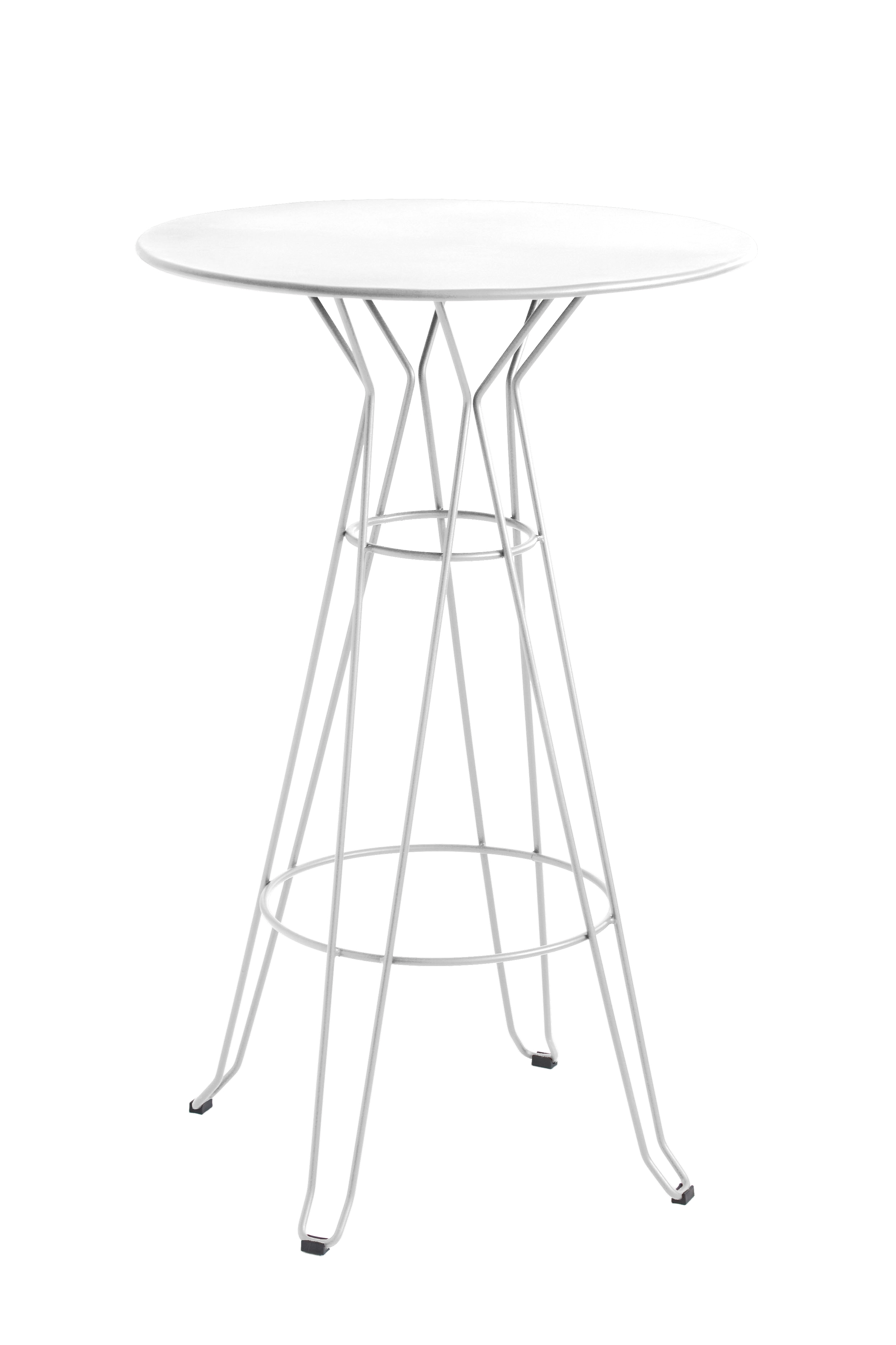 CAPRI - Table rond haute en acier blanc D80 CAPRI - Table rond haute en acier blanc D80