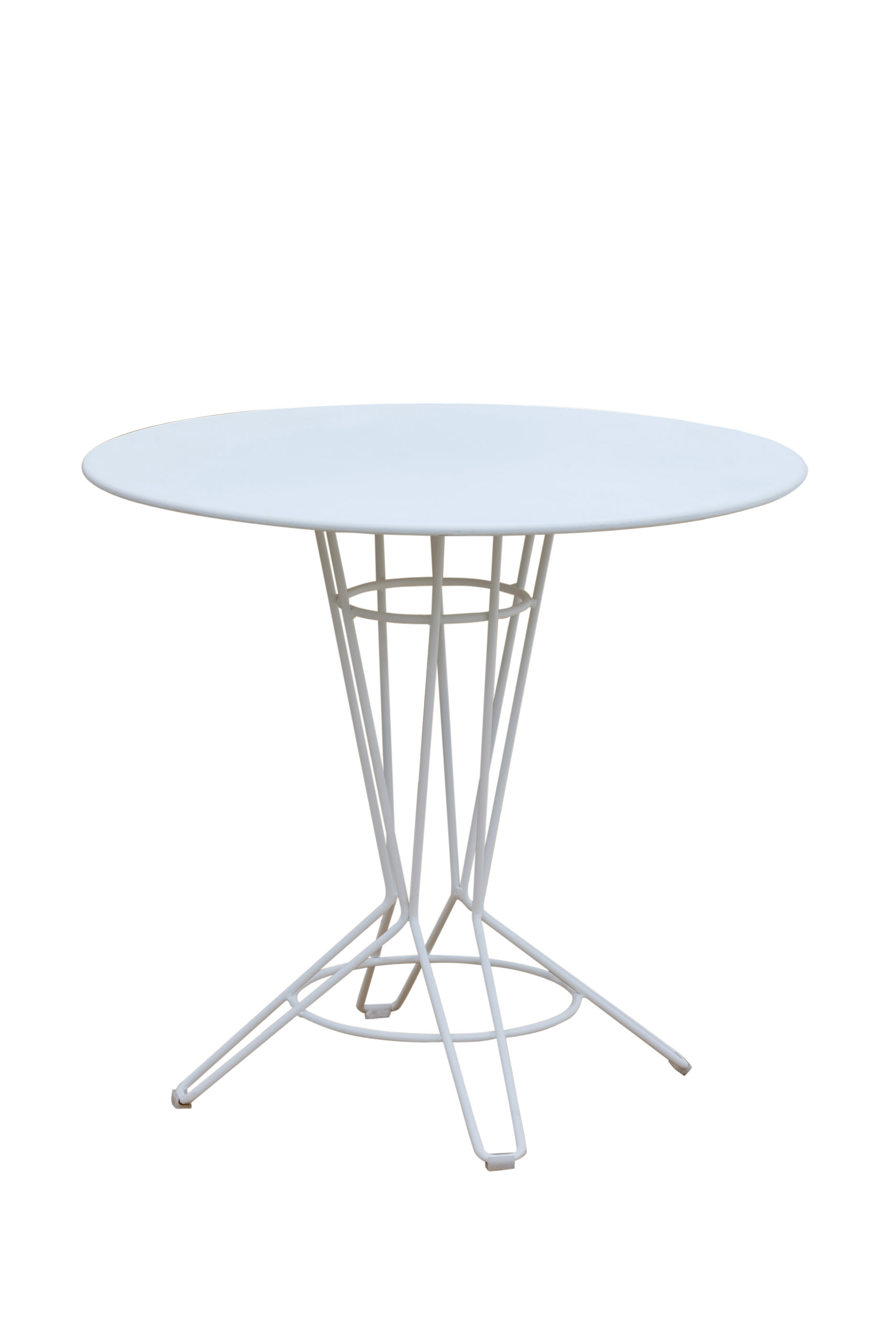 NOSTRUM - Table rond en acier blanc D80 NOSTRUM - Table rond en acier blanc D80