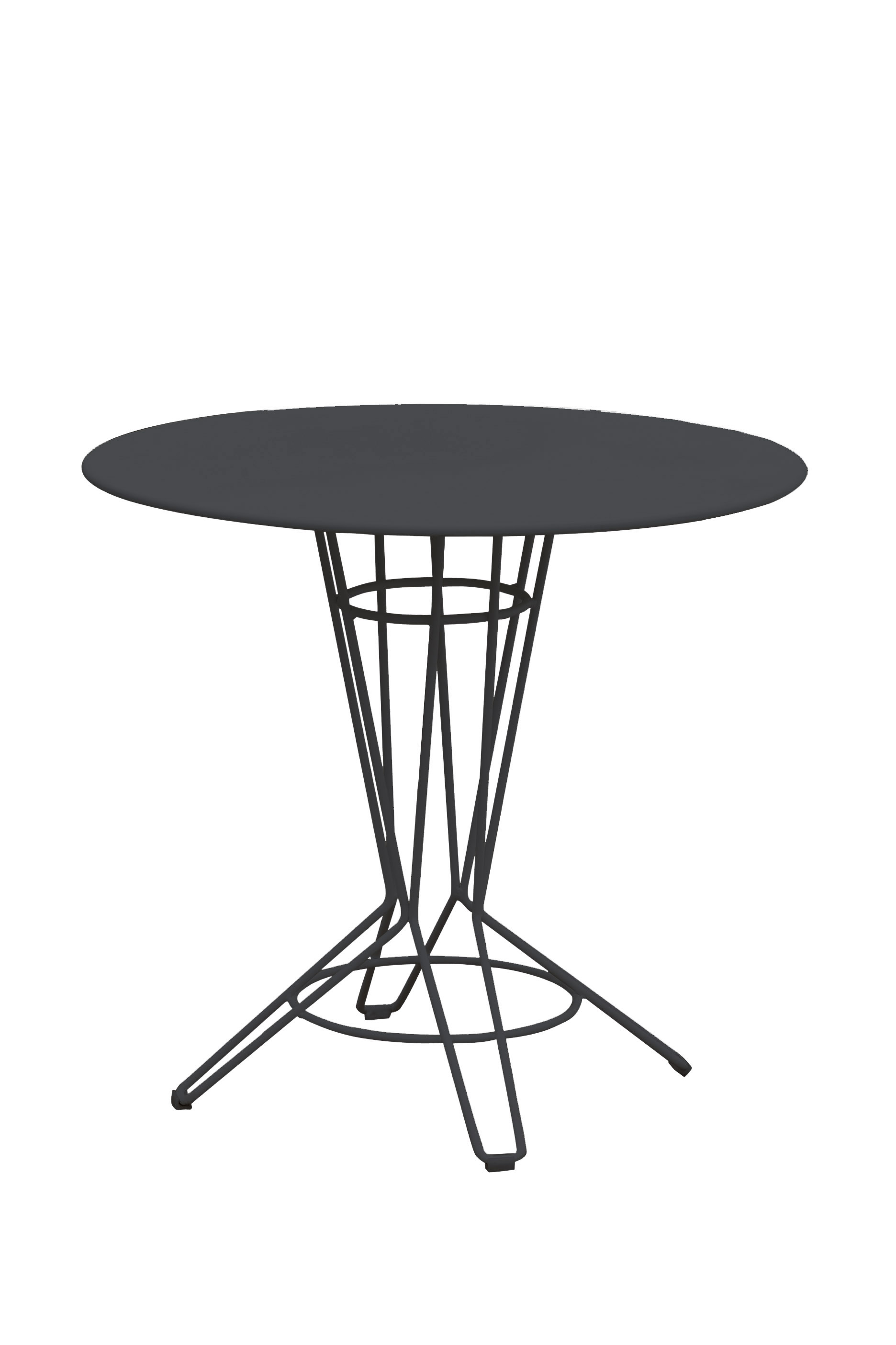 NOSTRUM - Table rond en acier gris anthracite D80 NOSTRUM - Table rond en acier gris anthracite D80