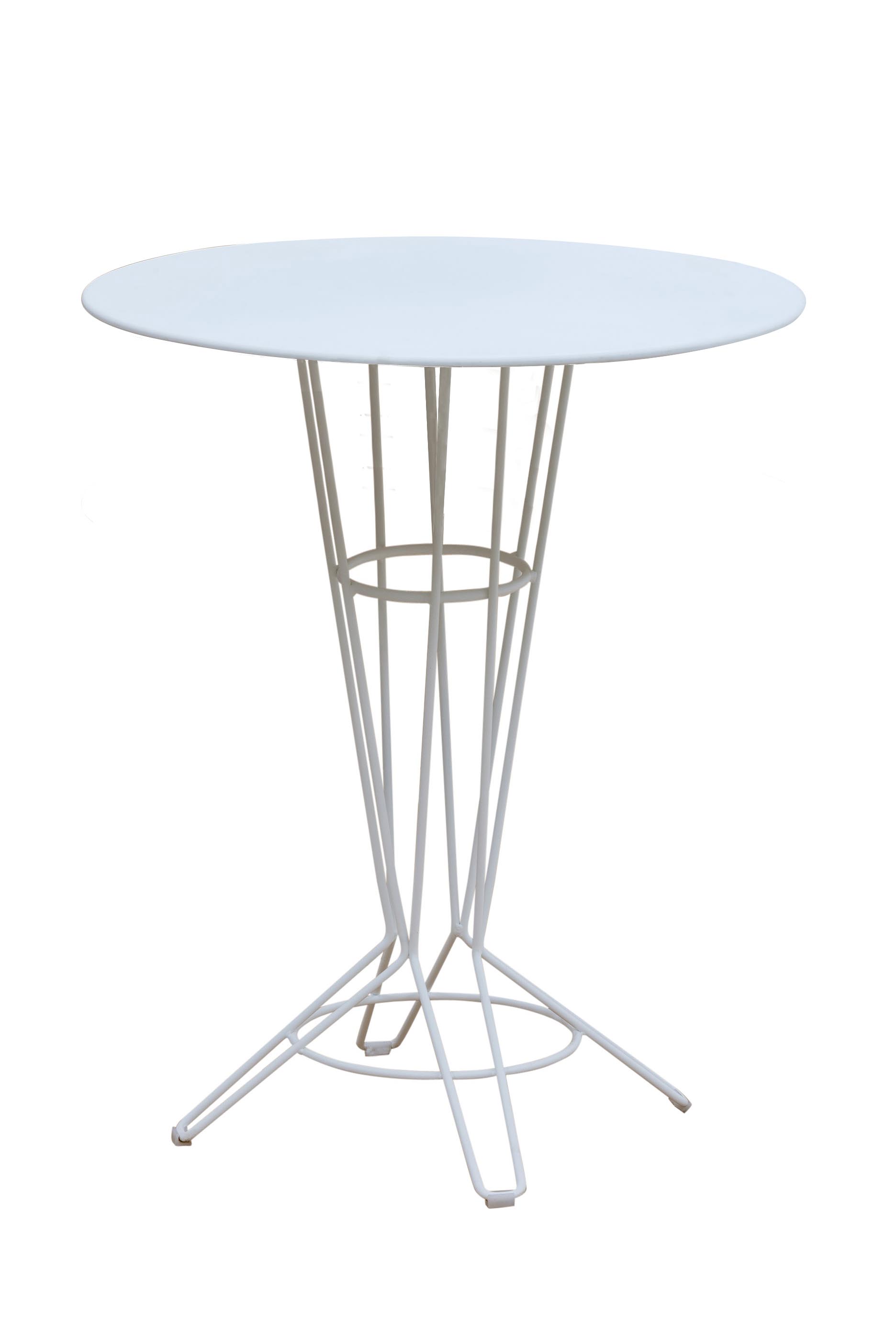 NOSTRUM - Table haute en acier blanc D80 NOSTRUM - Table haute en acier blanc D80