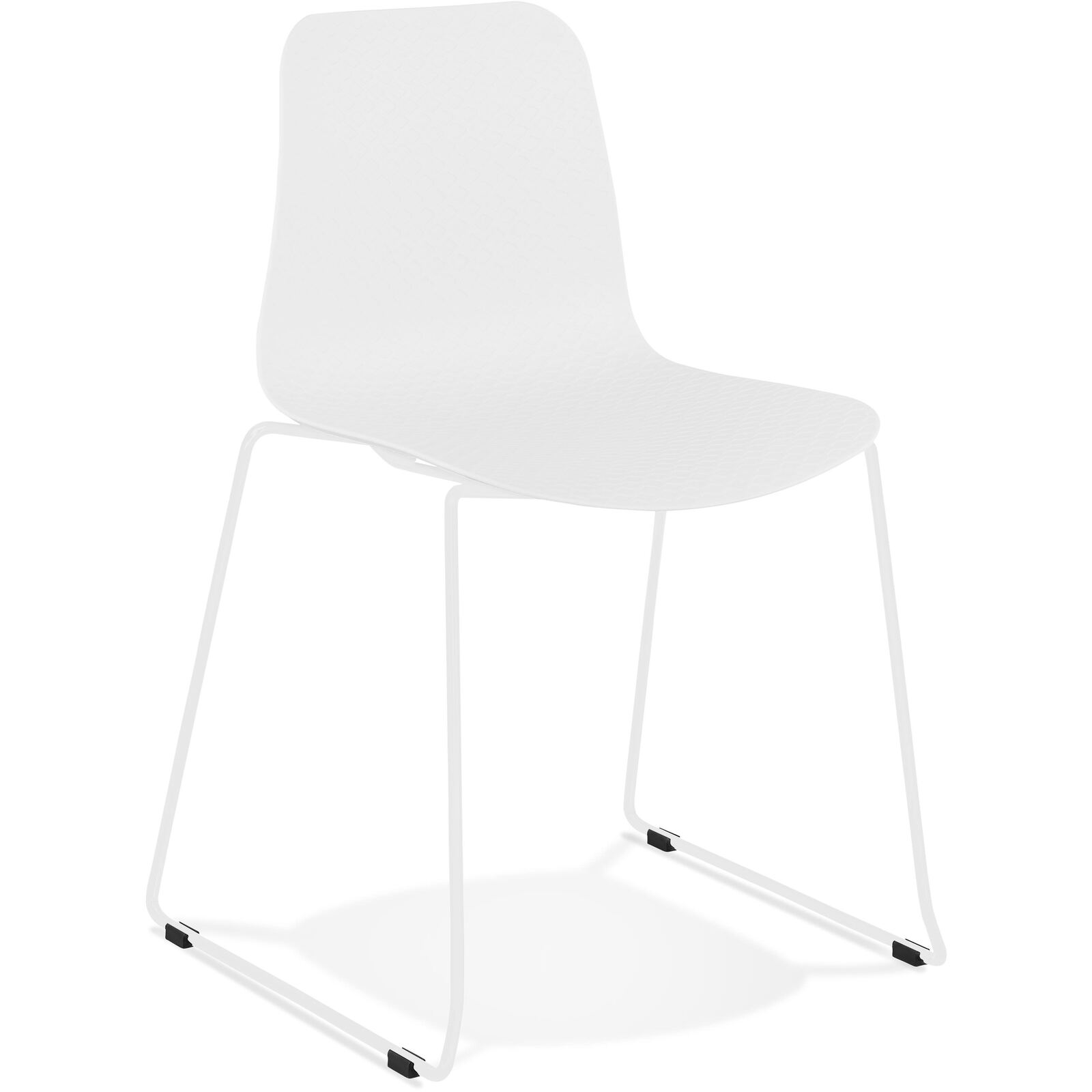 Chaise de table design assise couleur blanc pieds blanc Chaise de table design assise couleur blanc pieds blanc