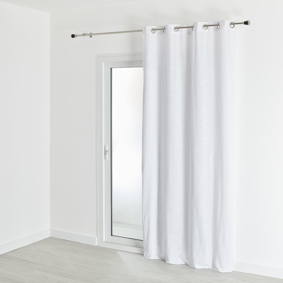 Voilage effet gaz de coton coton blanc cassé 260x135