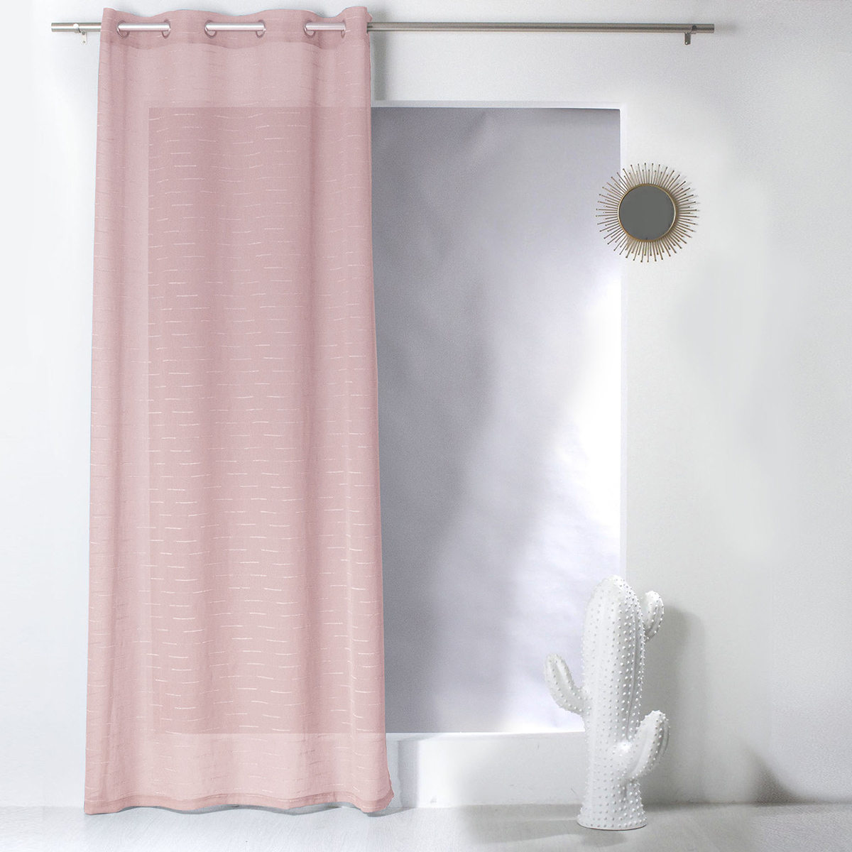 Voilage en étamine filète etamine vieux rose 240x140 (photo) Voilage en étamine filète etamine vieux rose 240x140
